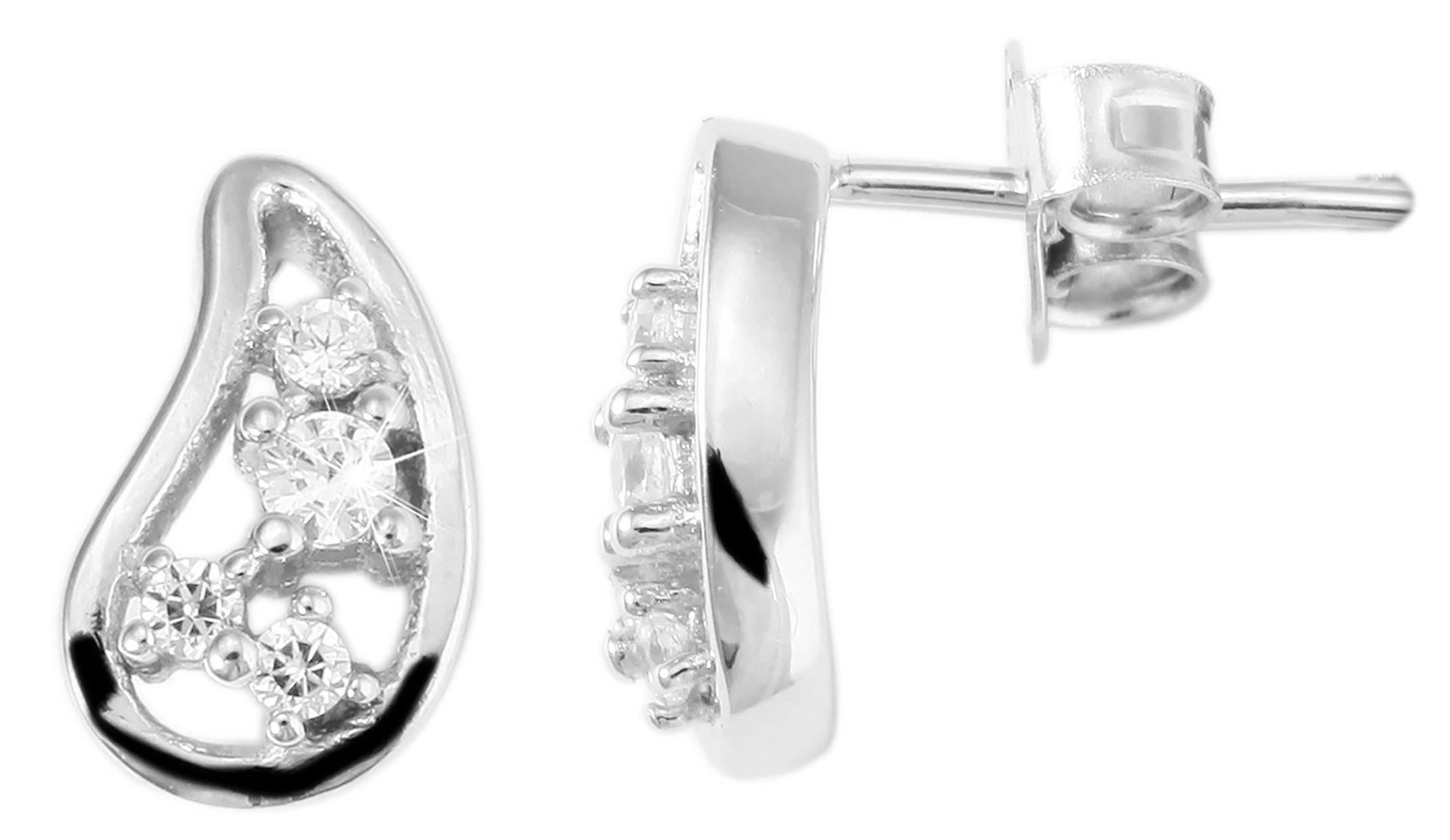 Adelia´s Paar Ohrhänger "Damen Ohrringe – Ohrstecker aus 925 Silber mit Zir günstig online kaufen