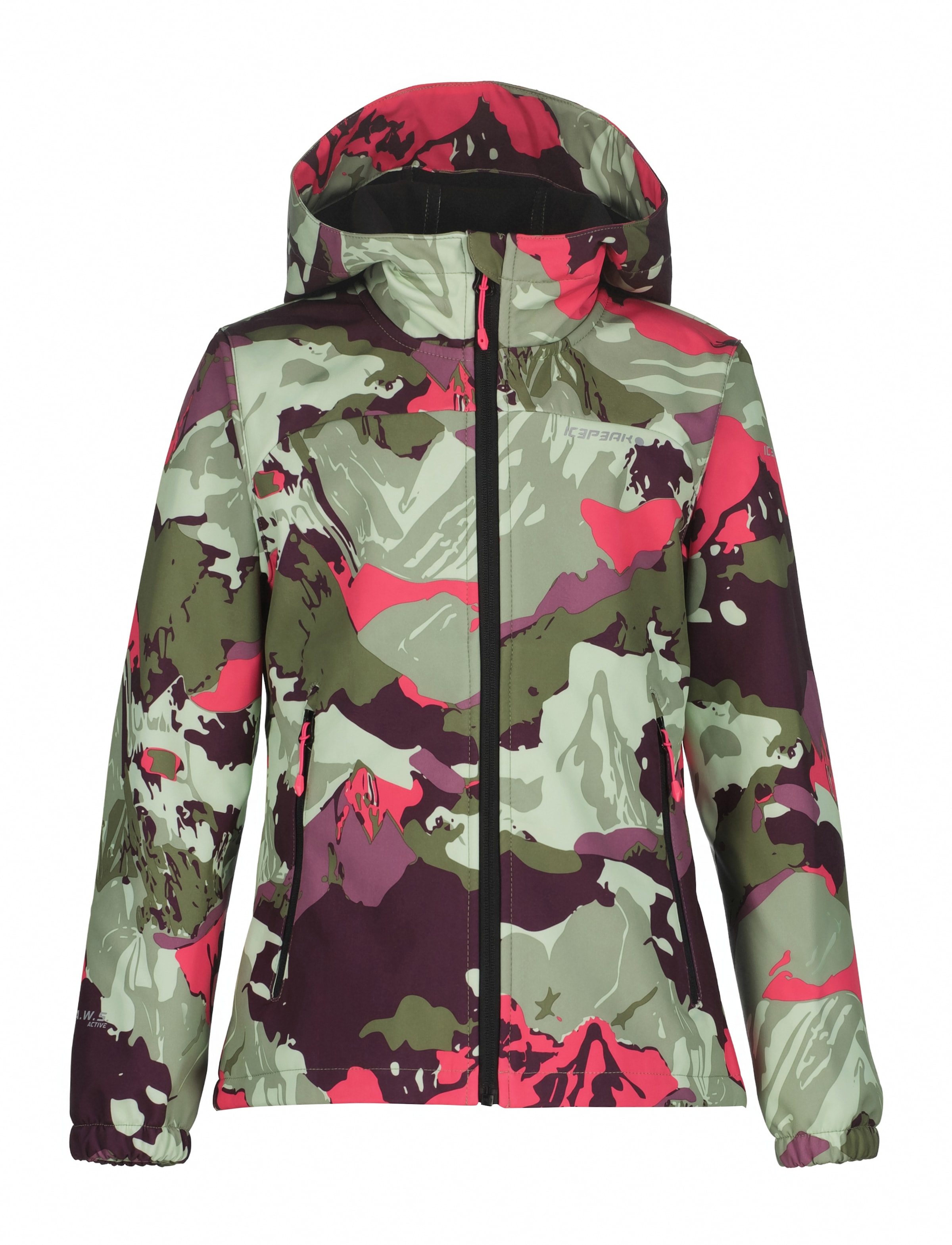 Icepeak Softshelljacke "SOFTSHELLJACKE KULM - für Kinder", mit Kapuze