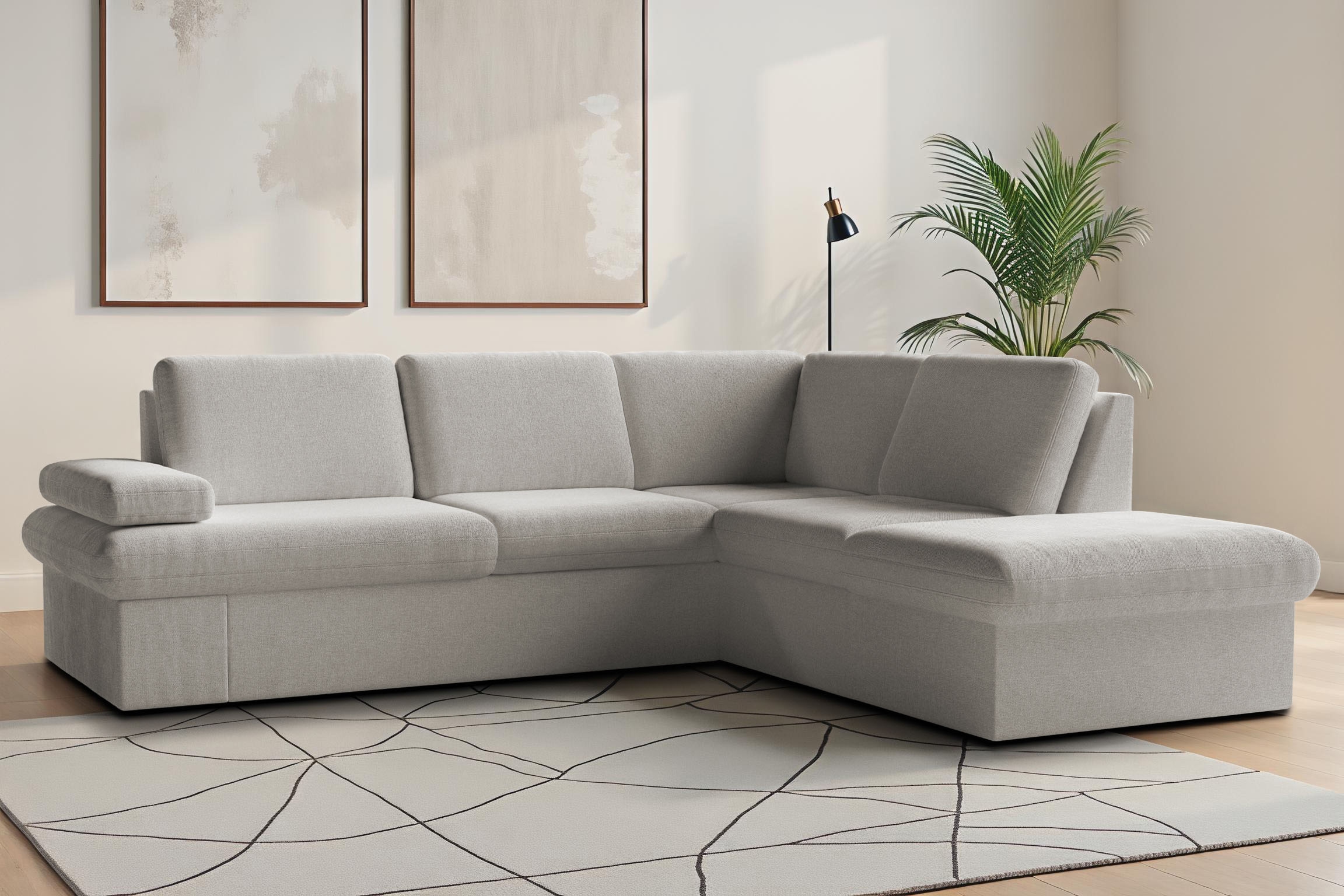 sit&more Ecksofa "Moreno L-Form, B: 238 cm" mit Armteilverstellung, optional Schlaffunktion