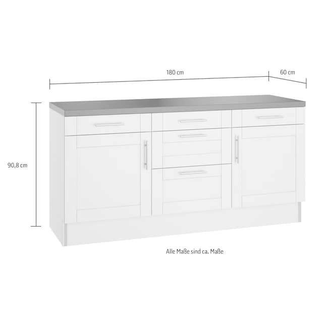 Fronten breit, | Soft MDF BAUR E-Geräte, cm Küche Funktion, »Ahus«, 180 OPTIFIT ohne bestellen Close