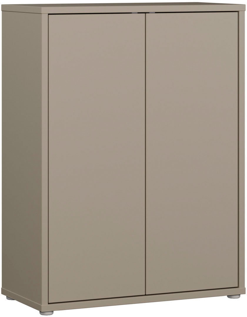 FORTE Schuhschrank "Alice Springs, Schuhschrank, Platz für 15 Paar Schuhe, 2 Türen" B/H/T 74,5/99,1/34,9 cm, Stauraumschrank, Mehrzweckschrank, grifflose Front, Push to open