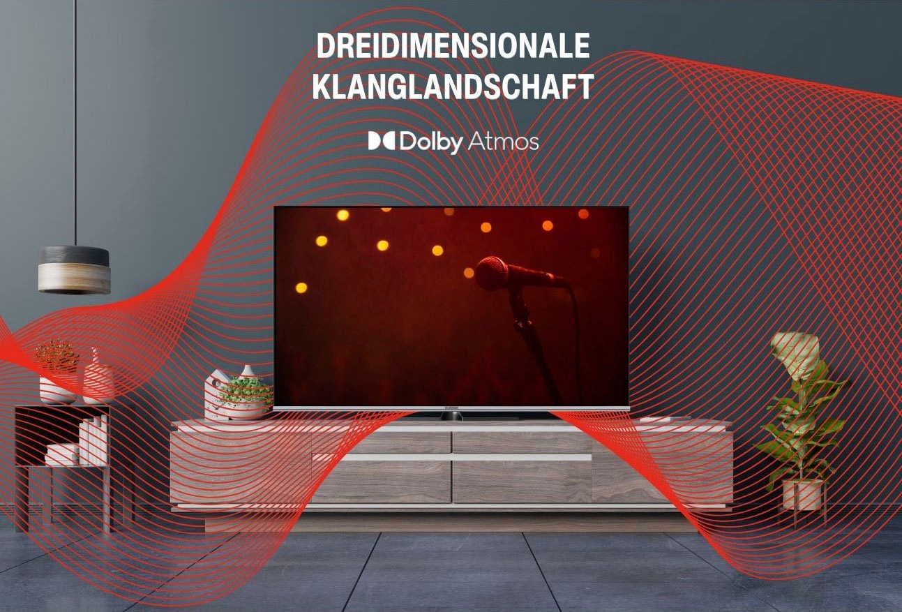 126 Ultra QLED-Fernseher Telefunken TV-Smart-TV cm/50 »D50Q701X2CW«, | Zoll, BAUR Android 4K HD,