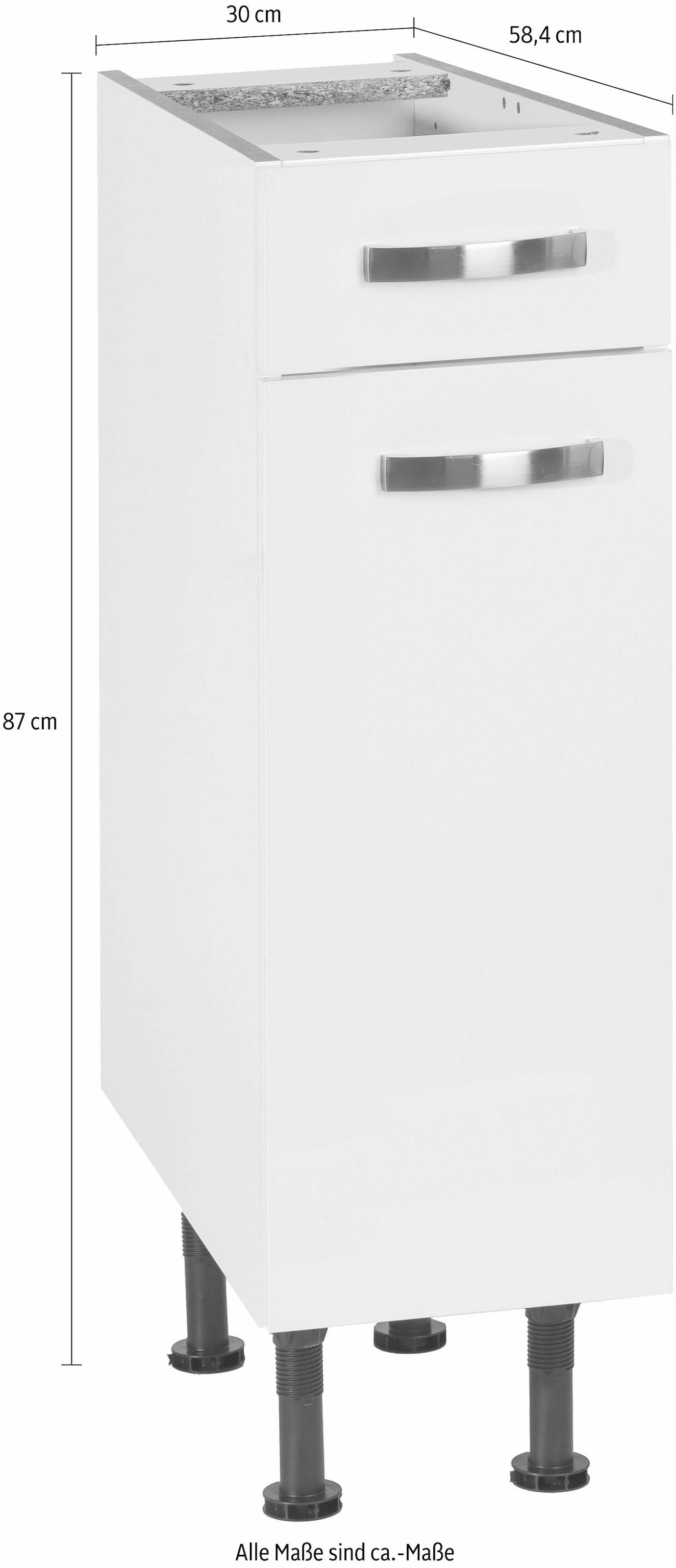 KOCHSTATION Unterschrank »KS-Cara«, Breite 30 cm, mit Vollauszug und Soft-Close-Funktion