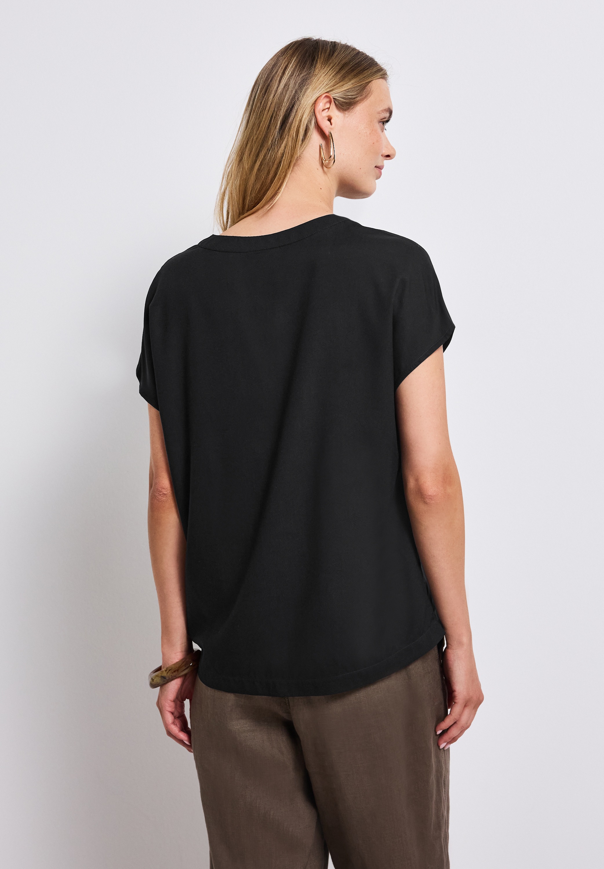 STREET ONE Kurzarmbluse, aus softer Viskose günstig online kaufen