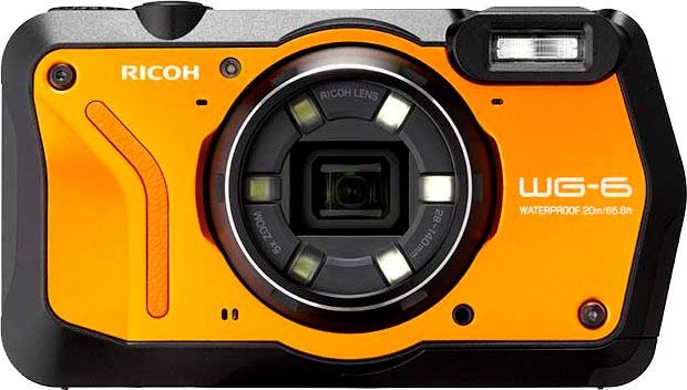 Ricoh Outdoor-Kamera »WG-6«, RICOH Objektiv, 11 Elemente in 9 Gruppen (5 asphärische Elemente), 20 MP, 5 fachx opt. Zoom