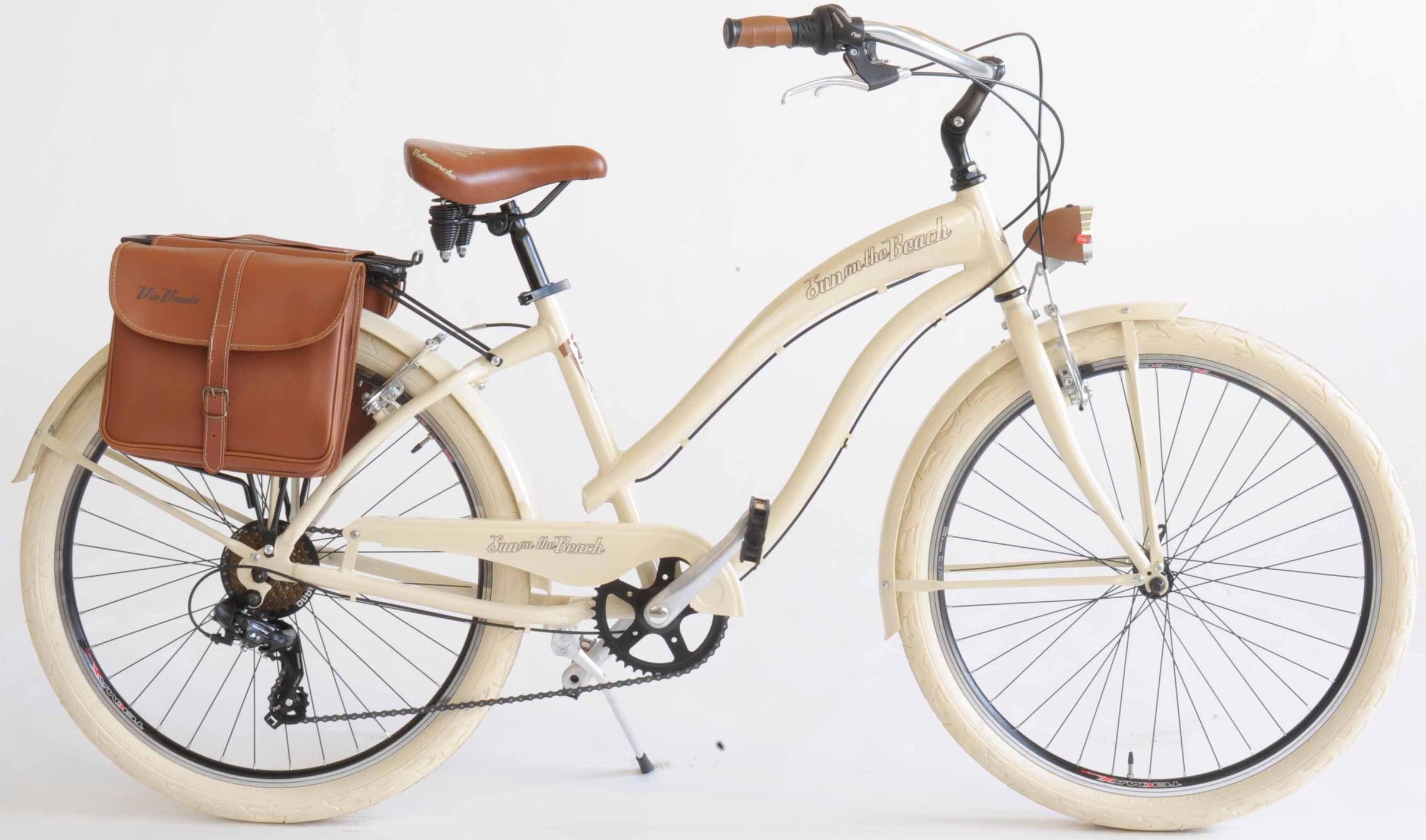 Cruiser "CRUISER Sun on the beach LADY", 43cm, 26 Zoll (66,04cm), beige, VENICE - I LOVE ITALY, Fahrräder, für Damen, Kettenschaltung