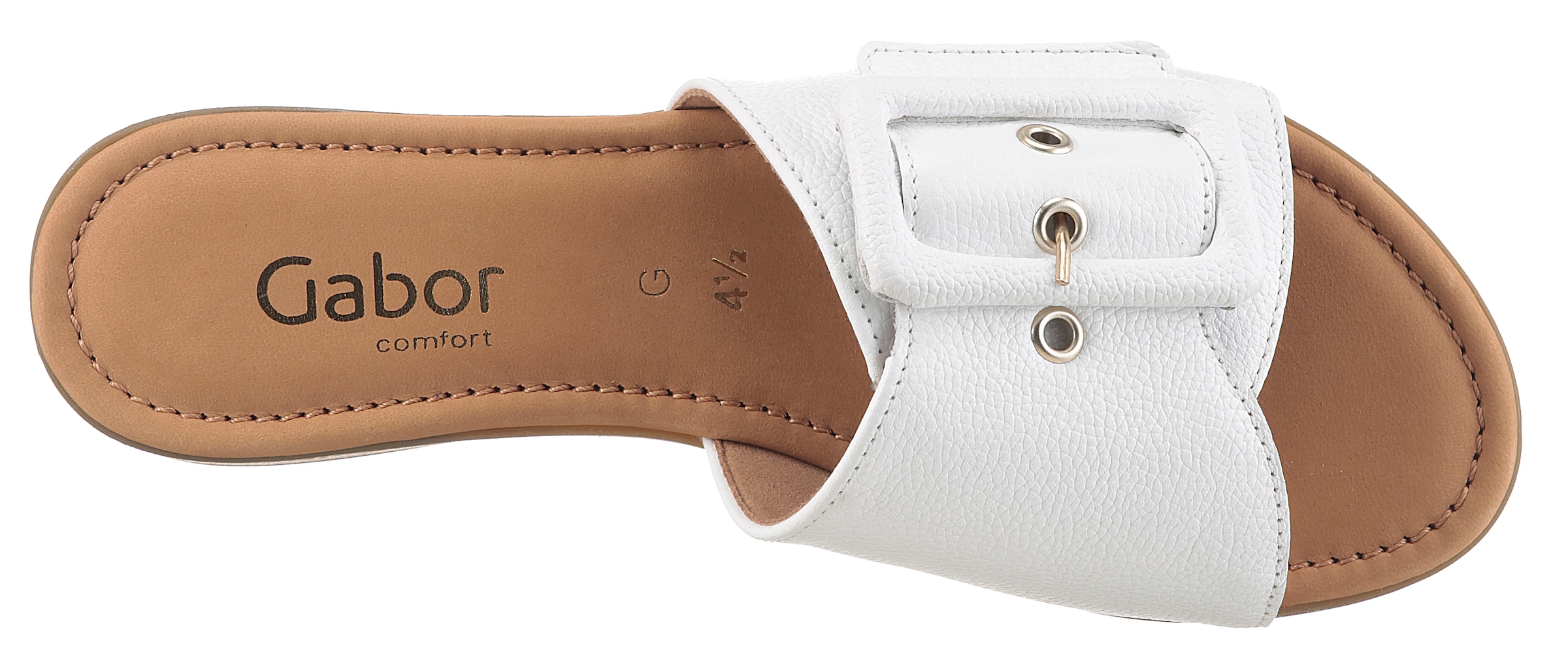 Gabor Pantolette »RHODOS«, Blockabsatz, Sommerschuh, Komfortschuh in Weite G (= weit)