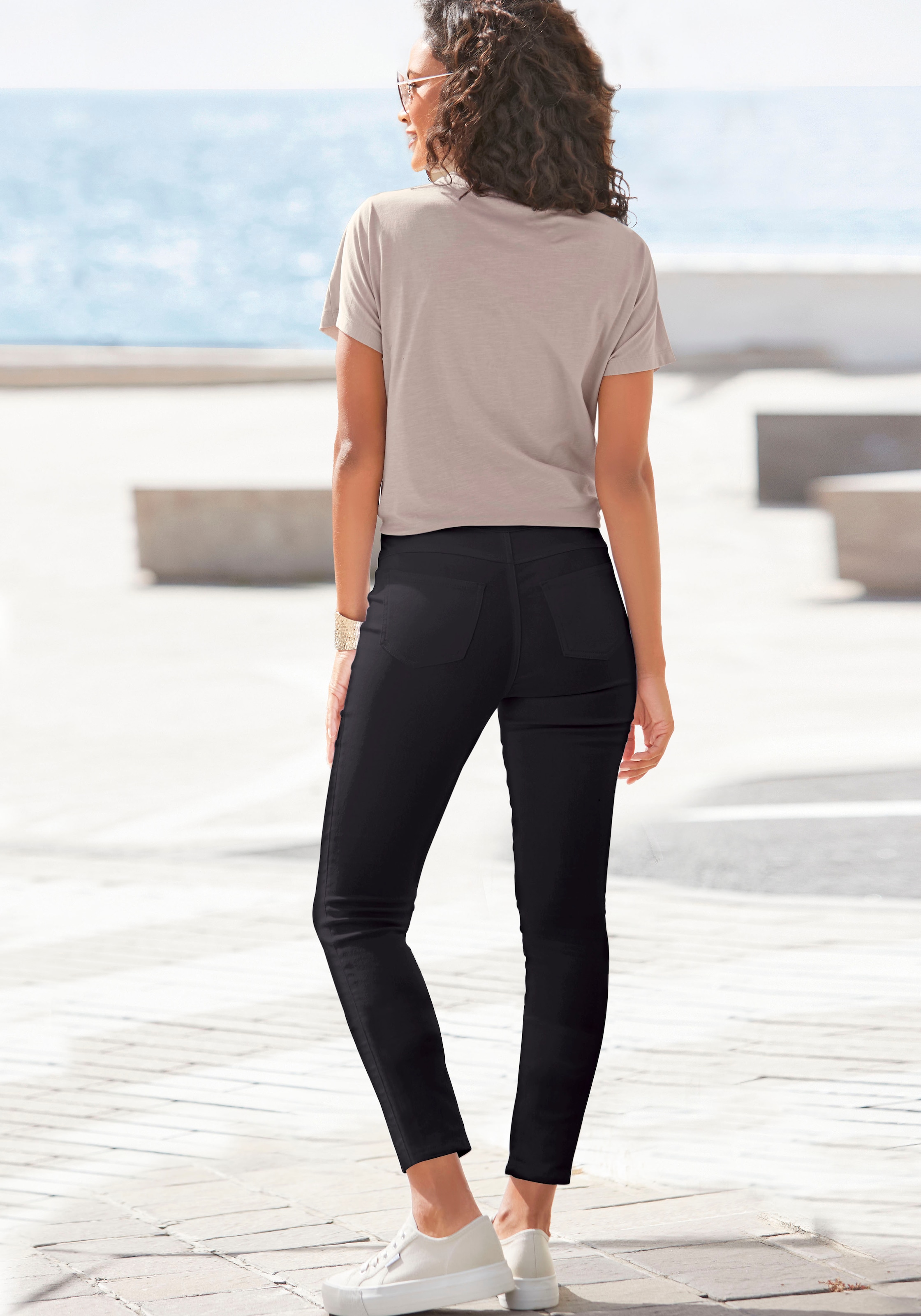 Vivance Jeggings mit Zipperdetails, elastische Skinny-Jeans, Basic günstig online kaufen