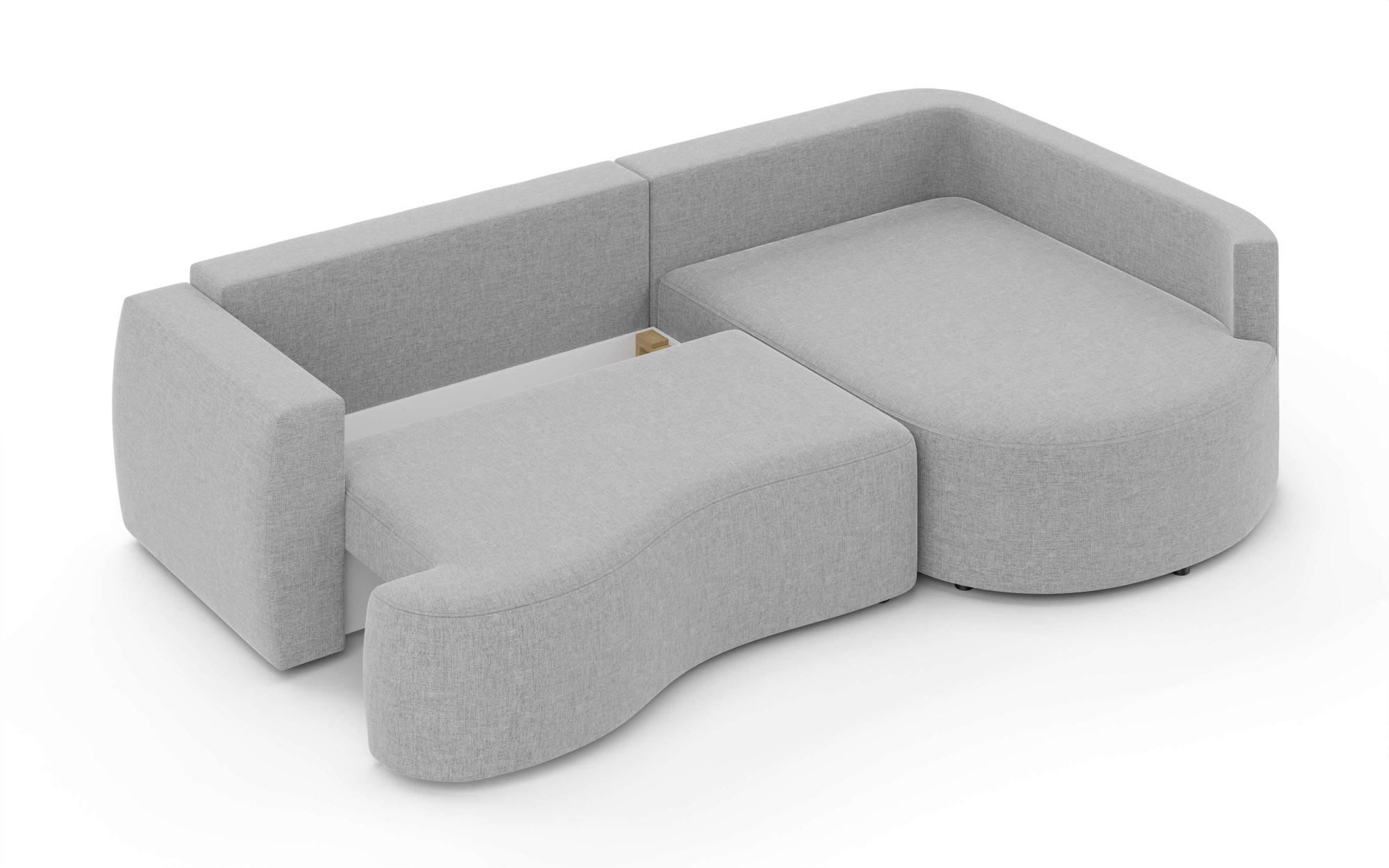 INOSIGN Ecksofa »Kahekili, Schlafsofa mit Bettkasten, Maße B/T/H: 255/181/90/ cm«, L-Form mit Wellenunterfederung, 7 Rückenkissen und 2 Zierkissen