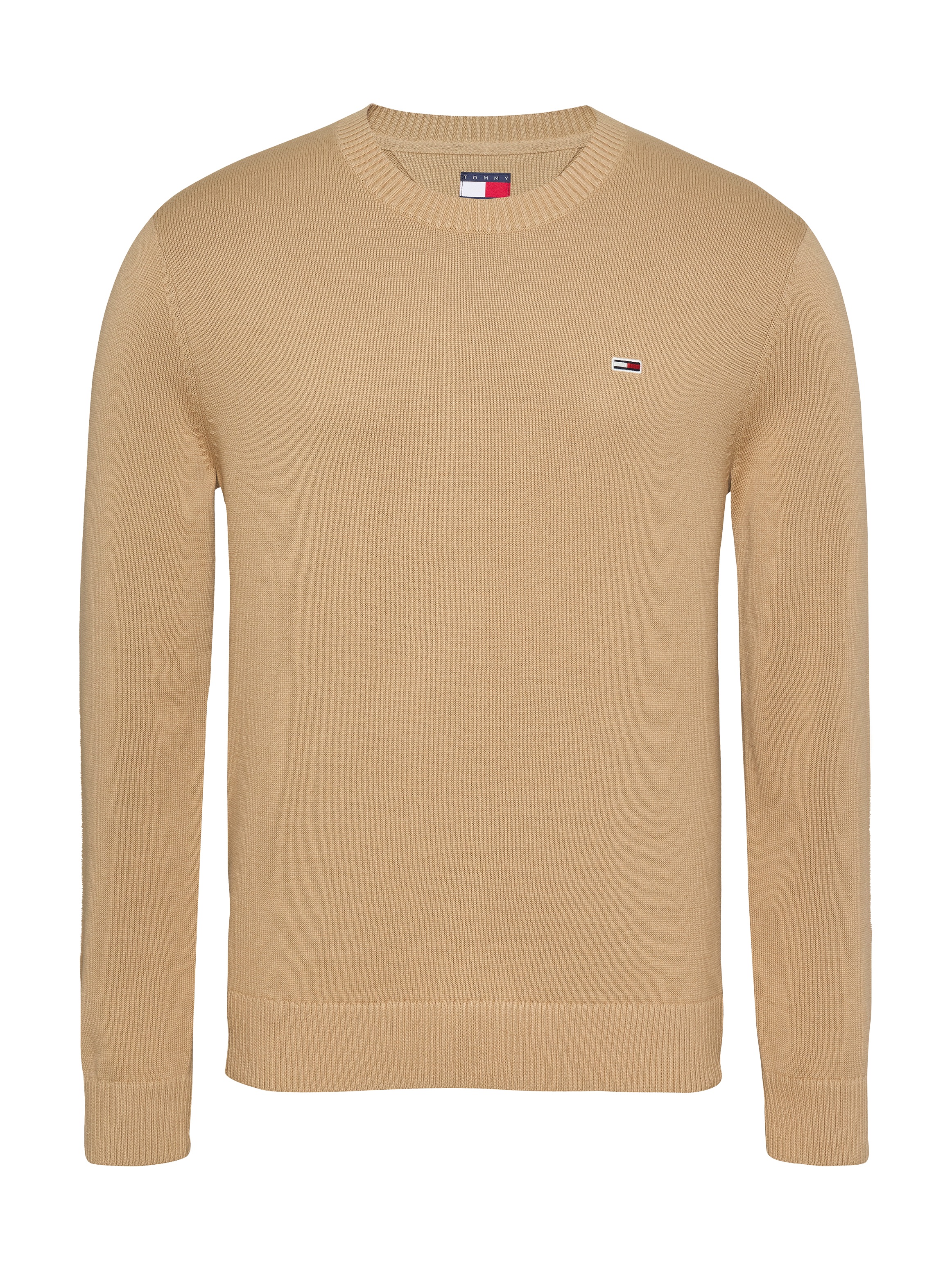 Tommy Jeans Rundhalspullover »TJM SLIM ESSENTIAL LIGHT SWEATER«, mit Flag-Patch