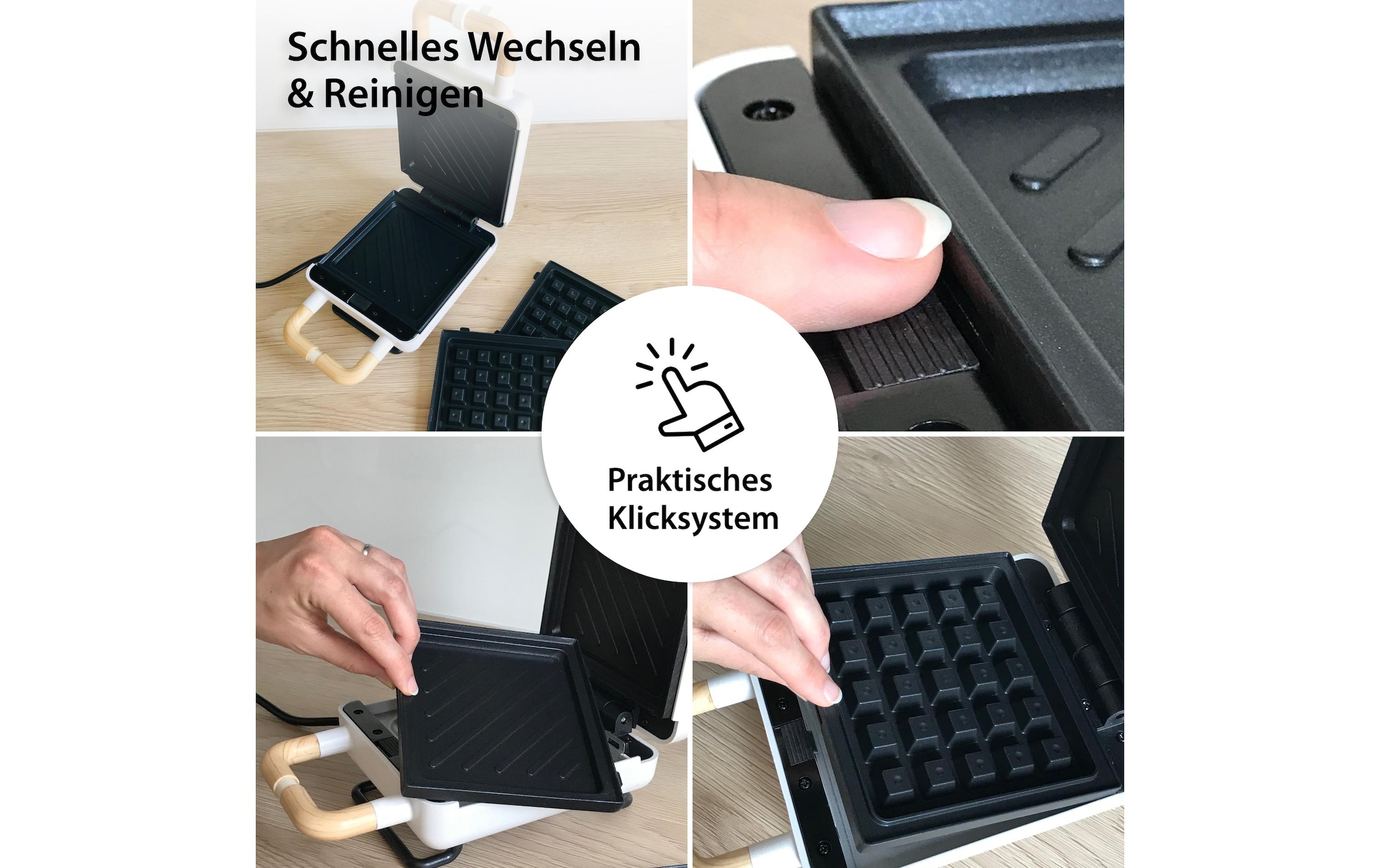 ADE Waffeleisen »Weiss« 600 W
