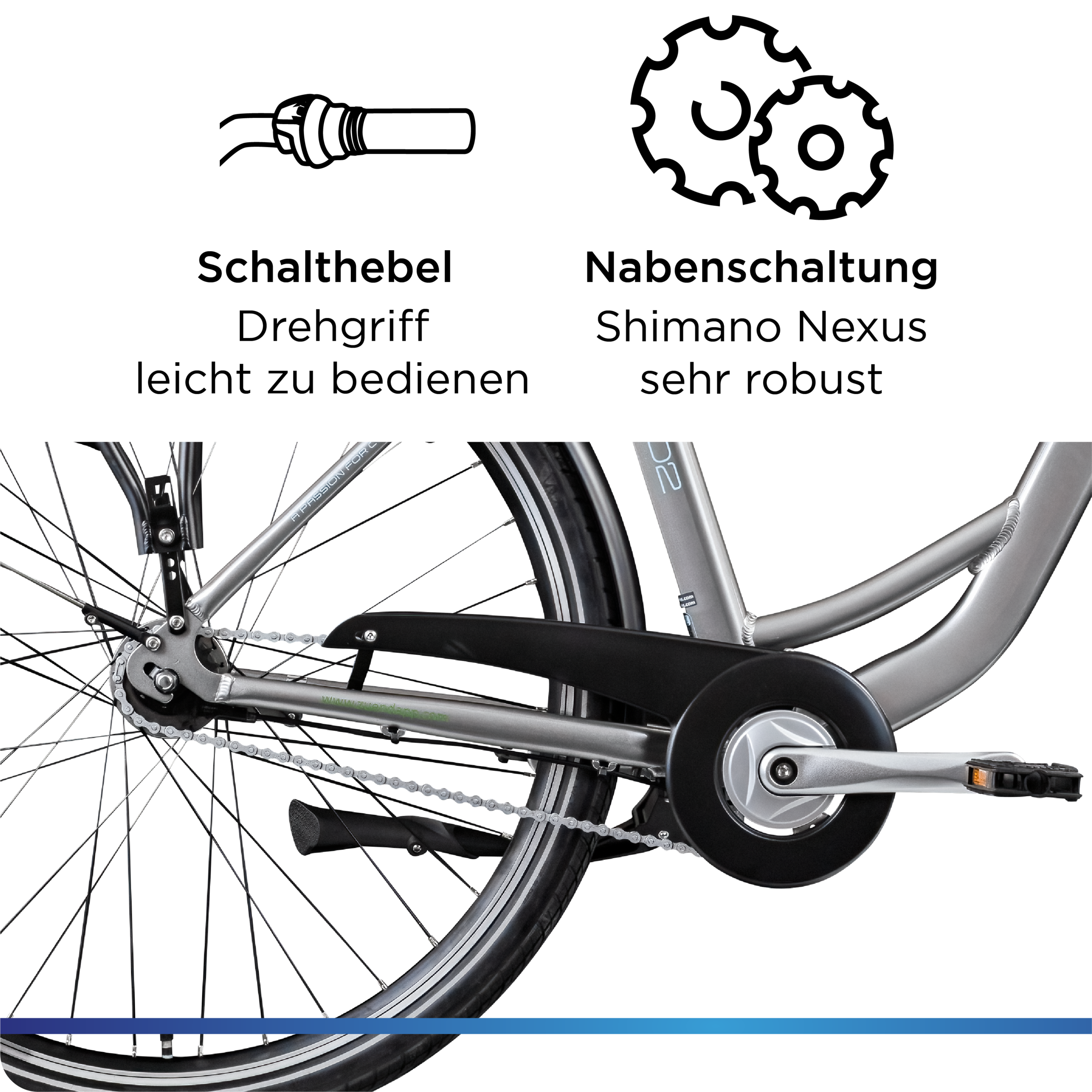 Zündapp »Z502« 7 Gang Nabenschaltung Frontmotor 250 W Pedelec, Elektrofahrrad für Damen und Herren