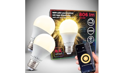 B.K.Licht LED-Leuchtmittel, E27, 2 St., Warmweiß, Smart Home LED-Lampe RGB WiFi... kaufen