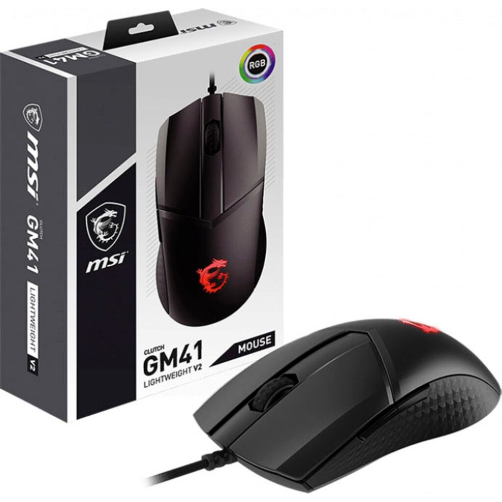 MSI Maus »CLUTCH GM41 LIGHTWEIGHT V2«, kabelgebunden