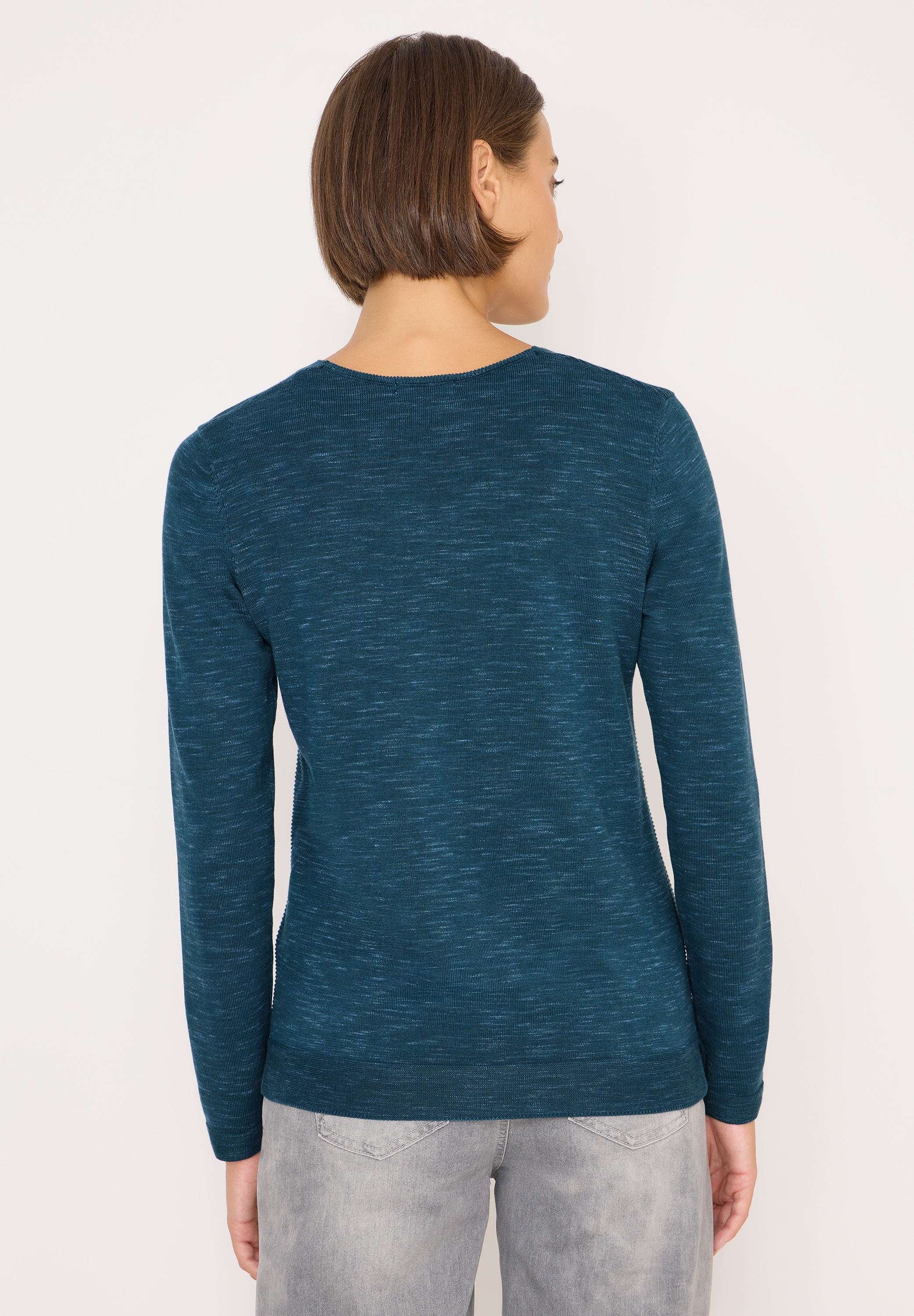 STREET ONE Strickpullover, im Melange Look