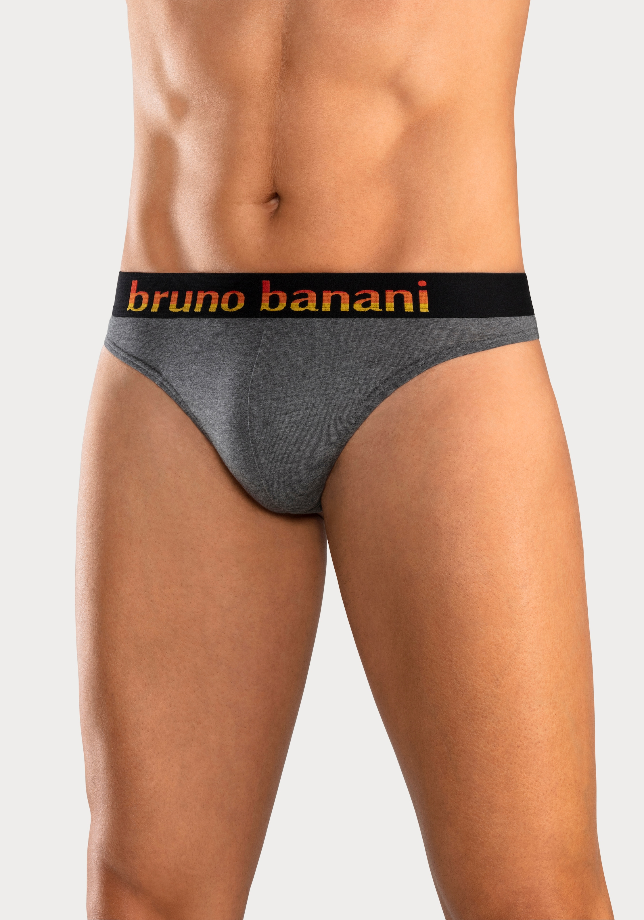 Bruno Banani String, (Packung, 5 St.), mit Streifen Logo Webbund