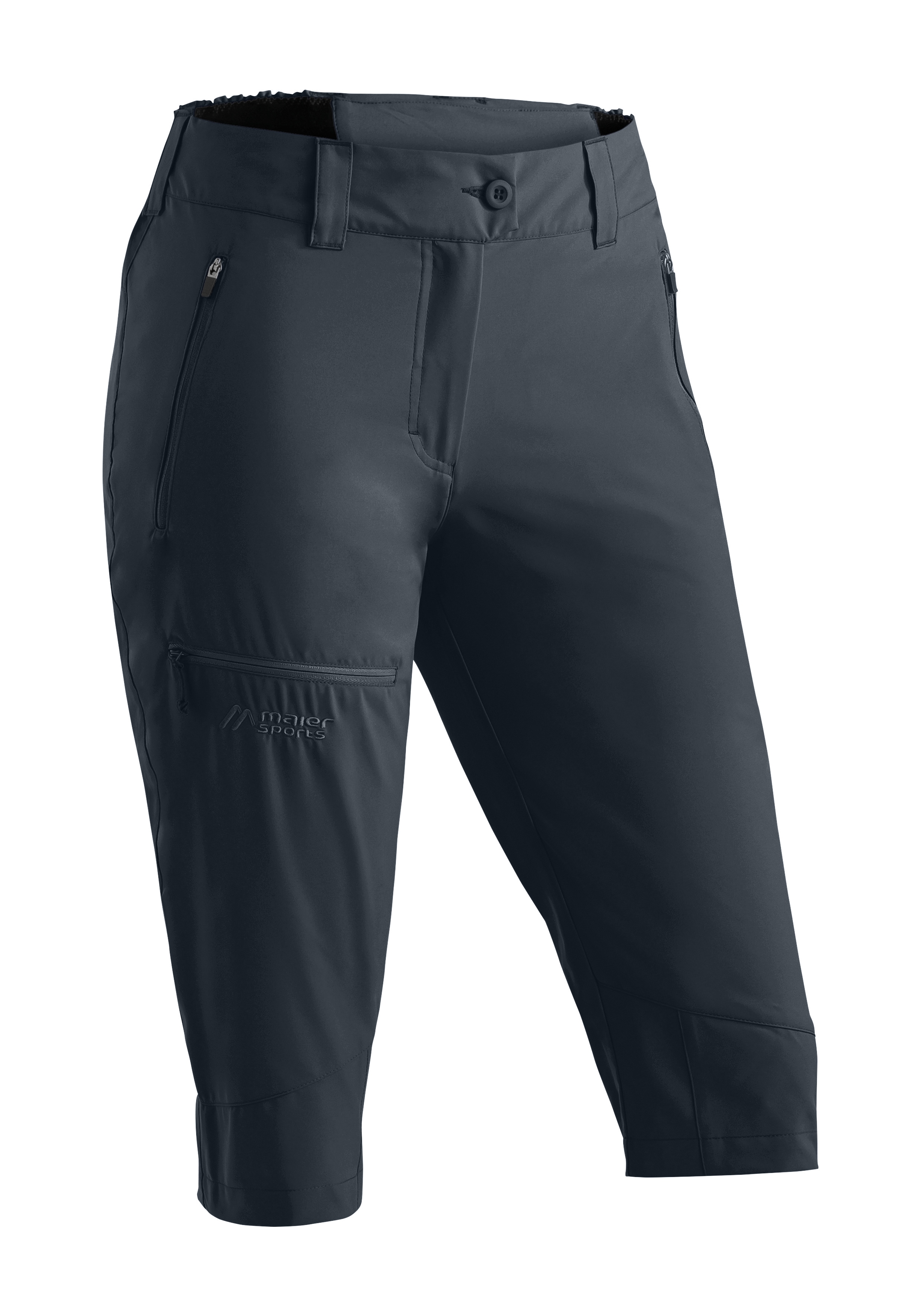 Maier Sports "Lulaka Capri Loop" Damen Wanderhose, elastische Funktionshose mit 3 Taschen, Regular Fit