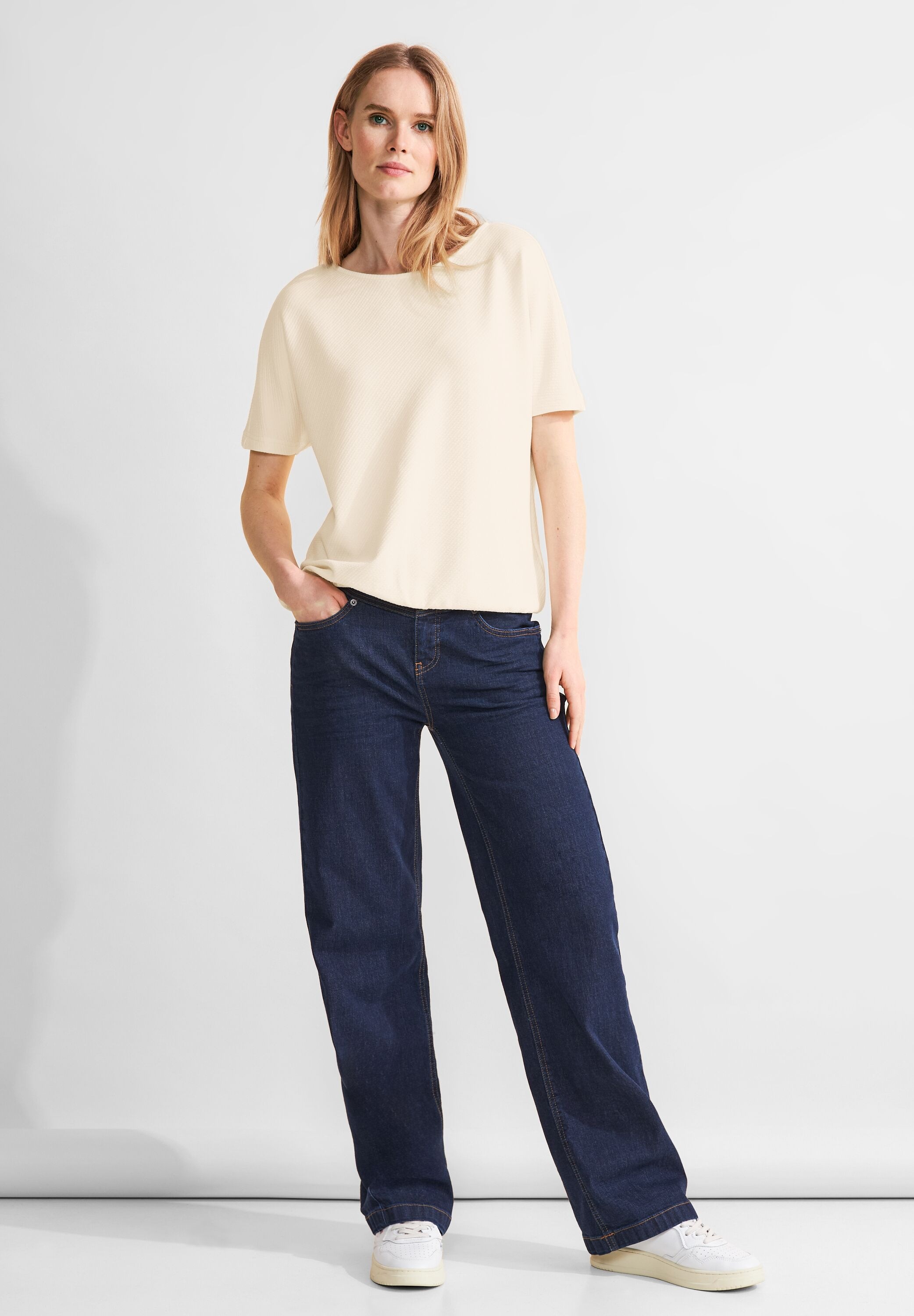 STREET ONE T-Shirt, mit Gummizug im Bund