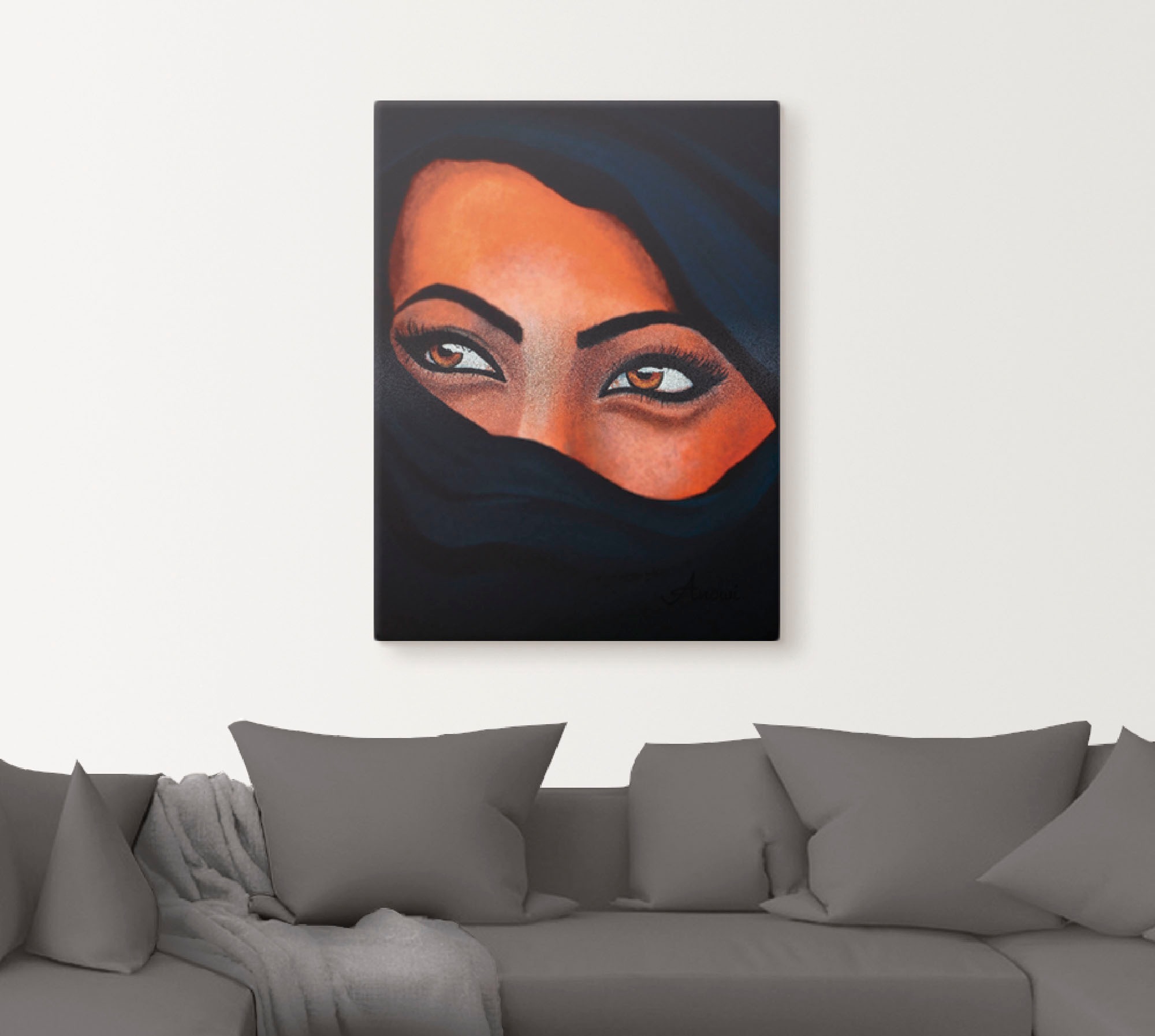Artland Wandbild »Tuareg - Der Sand auf deiner Haut«, Frau, (1 St.), als Leinwandbild, Wandaufkleber in verschied. Größen