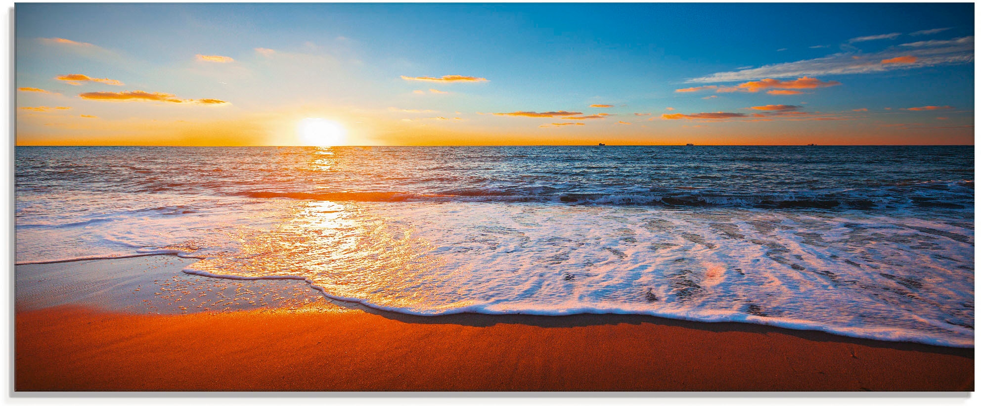 Artland Glasbild "Sonnenuntergang und das Meer" Strand 1 Stk. tlg. günstig online kaufen