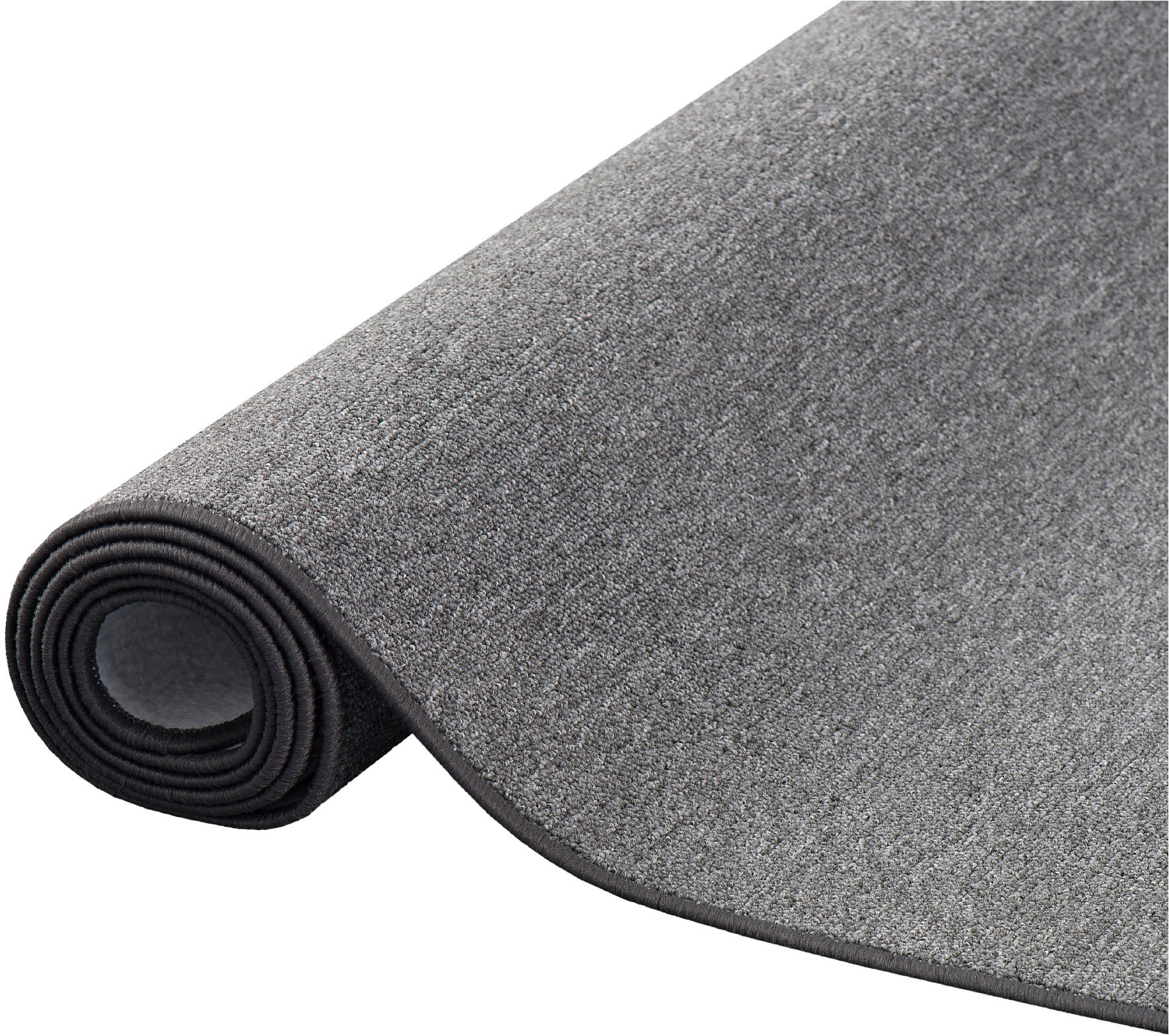 Teppich MY HOME "Fortis, Schlinge, Made in Netherlands", grau (anthrazit), B:160cm H:5mm L:160cm, Kunstfaser, Teppiche, Teppich, Uni Farben, gekettelt, auch als Läufer, strapazierfähig, Wohnzimmer 3