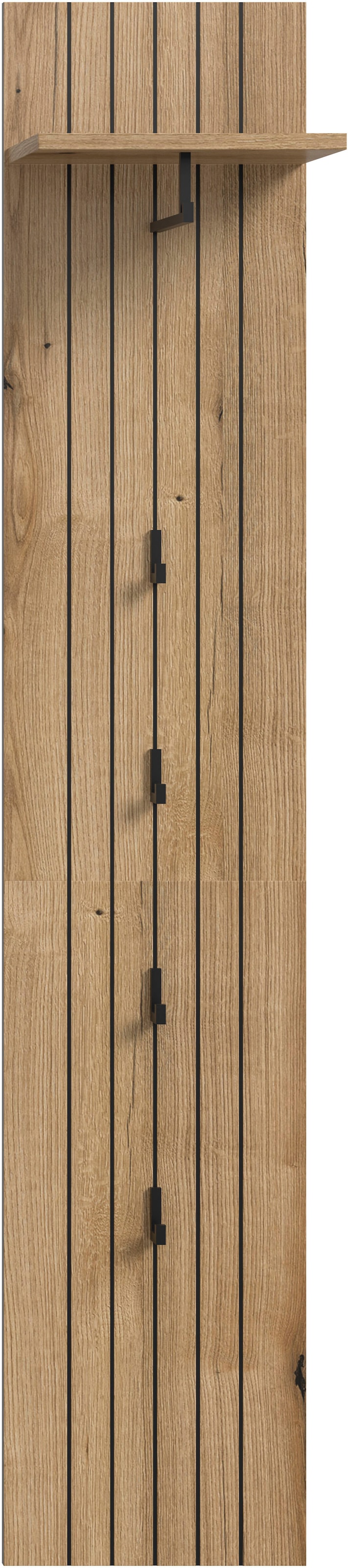 INOSIGN Garderobenpaneel "TATIO, Rillenfräsung, 4 Haken, 1 Kleiderstange, 1 günstig online kaufen