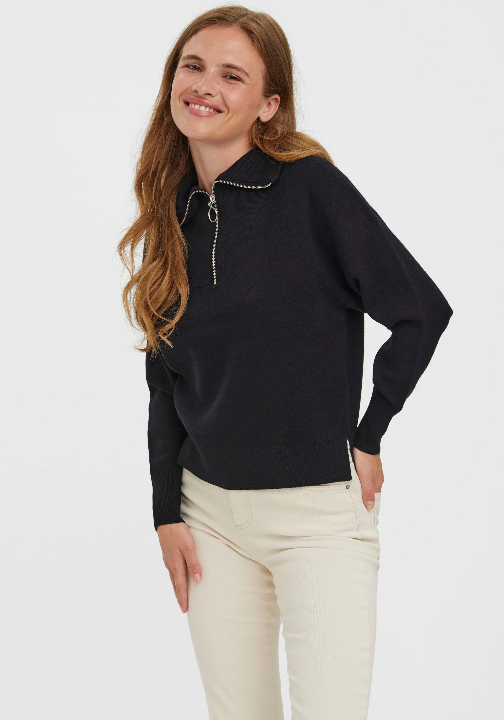 Vero Moda Troyer »VMSABA STRIPE LS HIGHNECK BLOUSE«