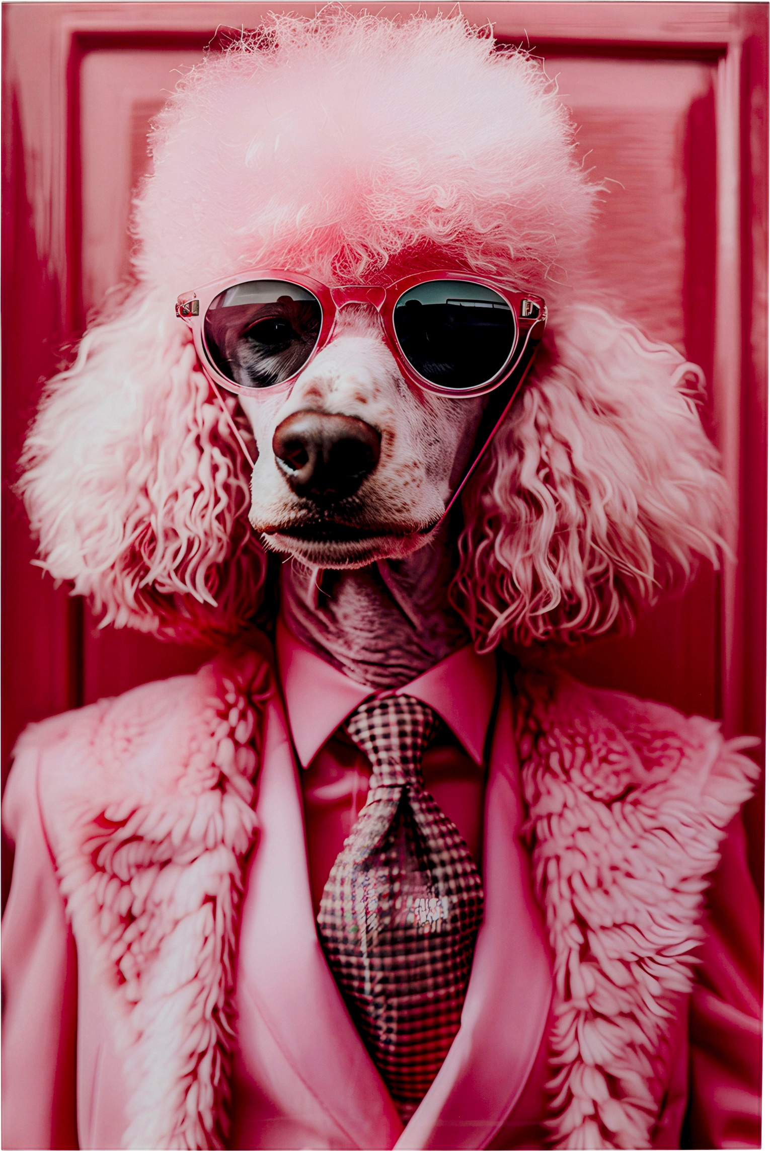 Kare Design Glasbild "Pink Poodle 50x40cm" 1