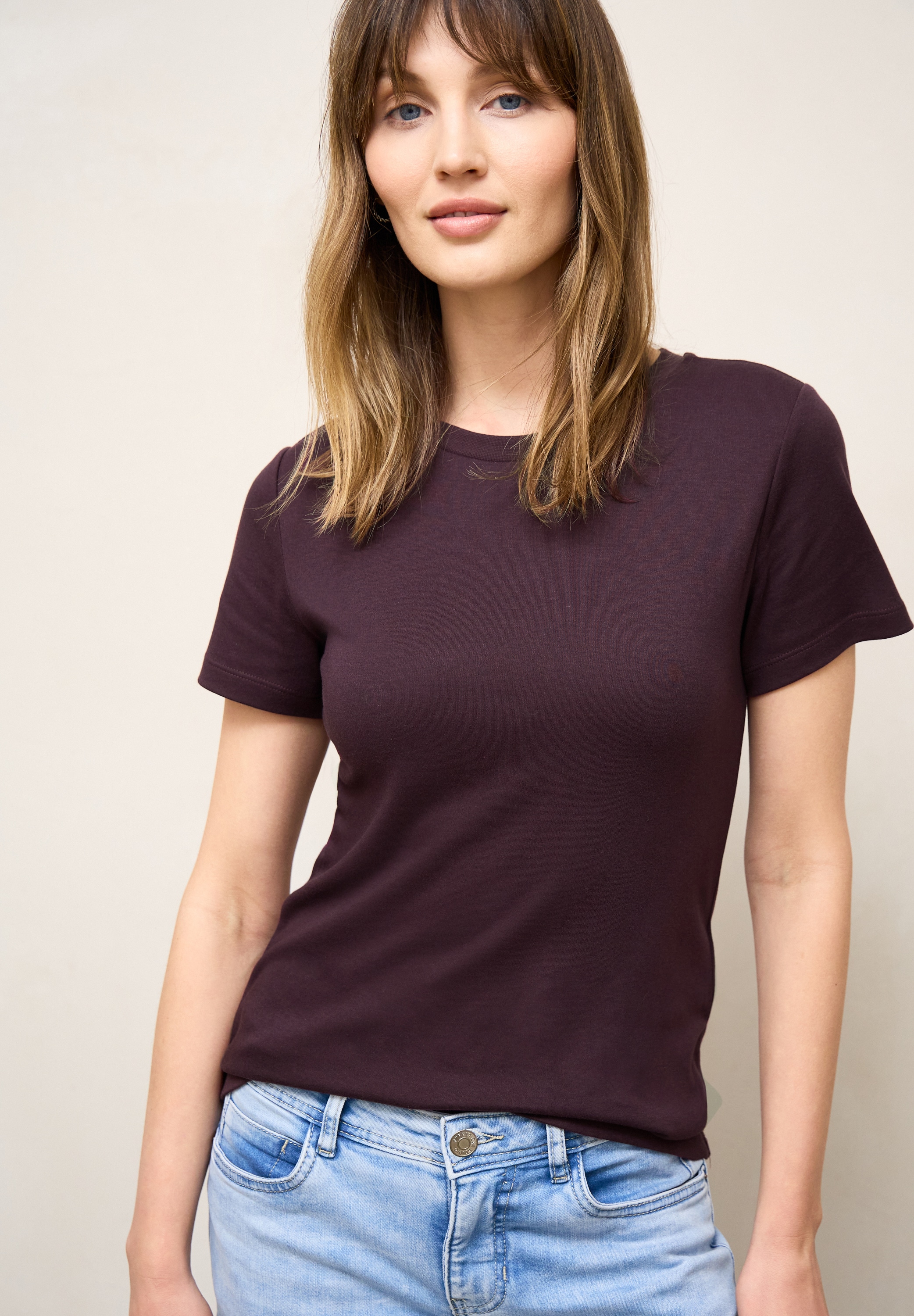 STREET ONE STUDIO T-Shirt Rundhalsausschnitt günstig online kaufen