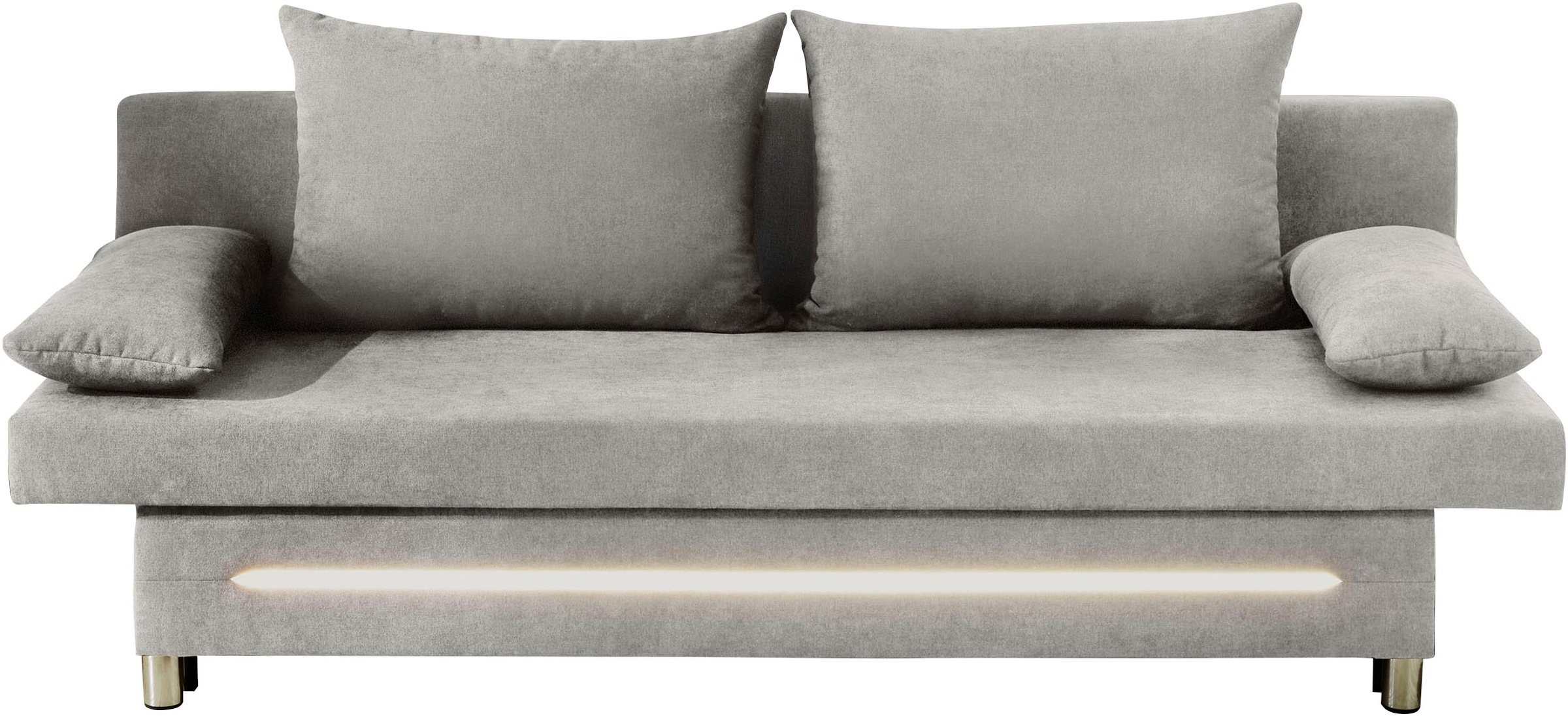 Jockenhöfer Gruppe Schlafsofa »Sunrise, mit dimmbarer LED-Beleuchtung«, Gästebettfunktion, Stauraum/Bettkasten, mit Kissen