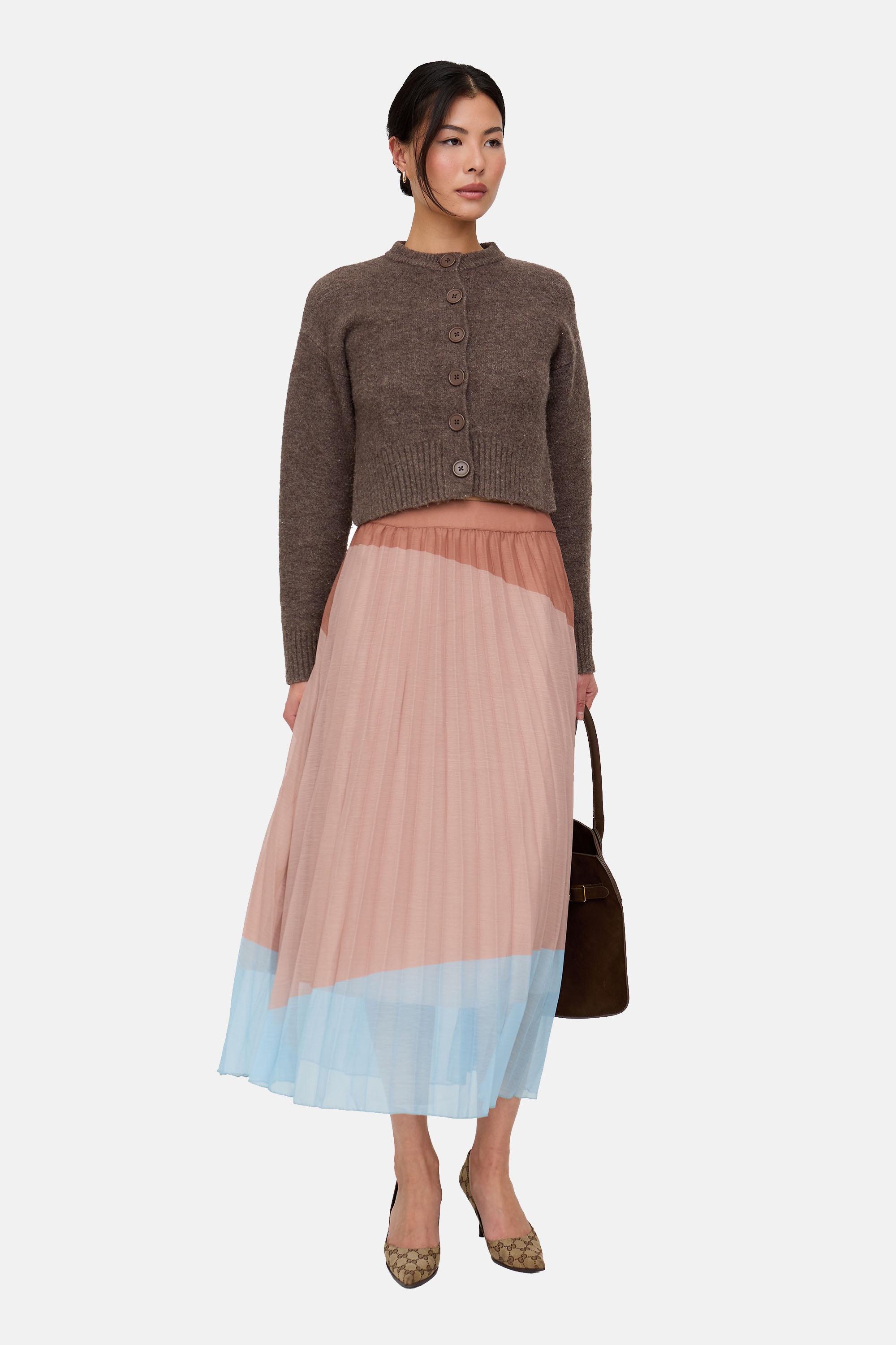 Lily and Lionel Midirock »Ladbarn Colour Block Pleated Maxi Skirt In Multi Damen«