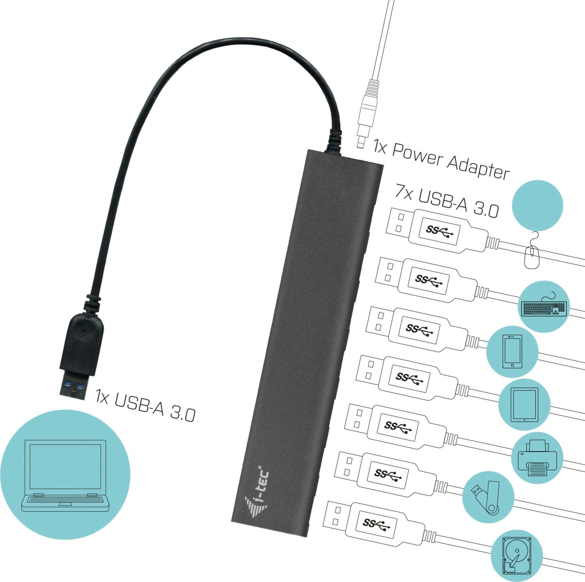 I-TEC USB-Ladegerät »Superspeed USB 3.0 7-Port Hub«