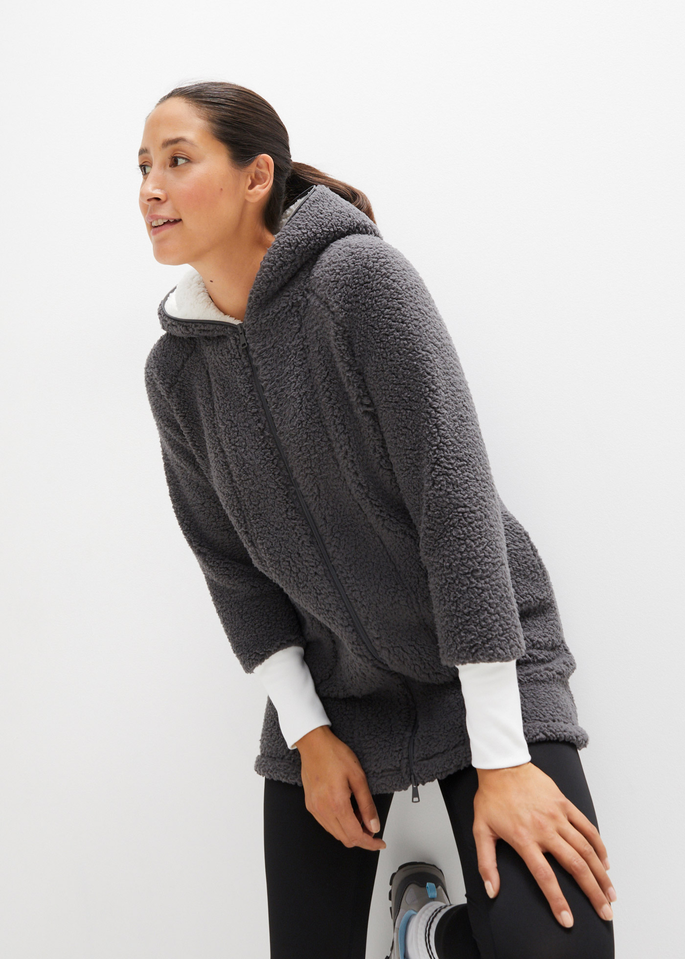 Thumbnail - bonprix Fleecejacke mit Kapuze