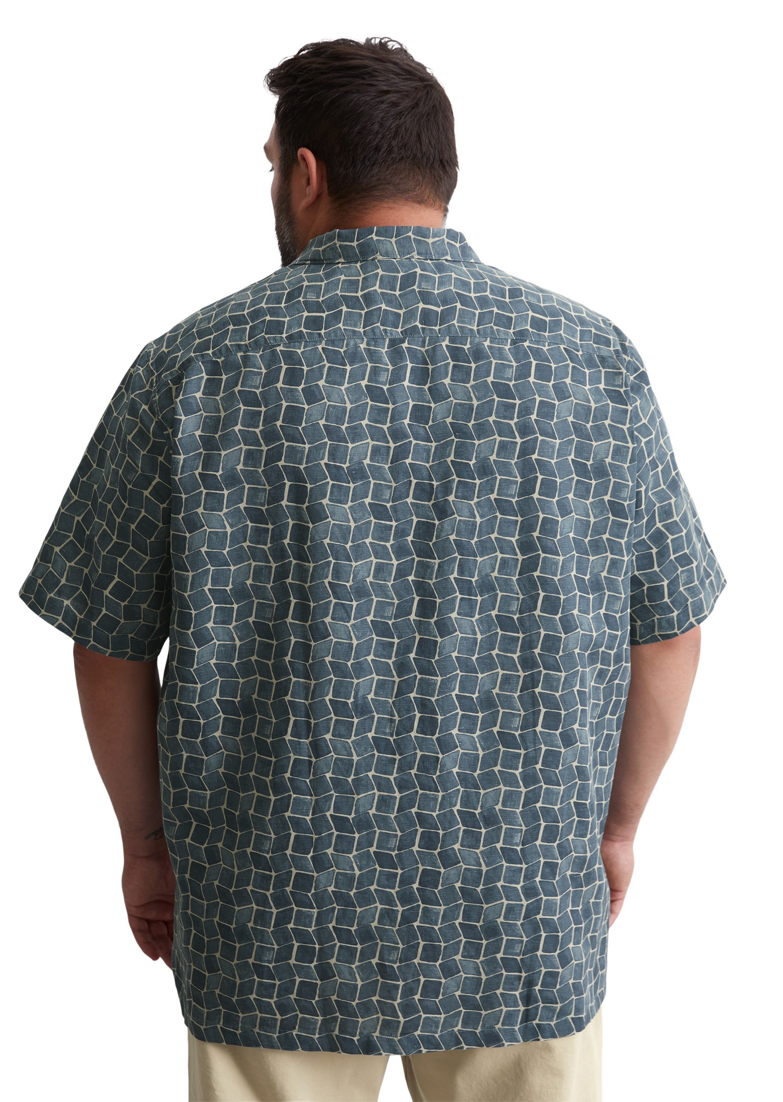 Marc O'Polo Kurzarmhemd »aus Bio-Baumwolle und Leinen«