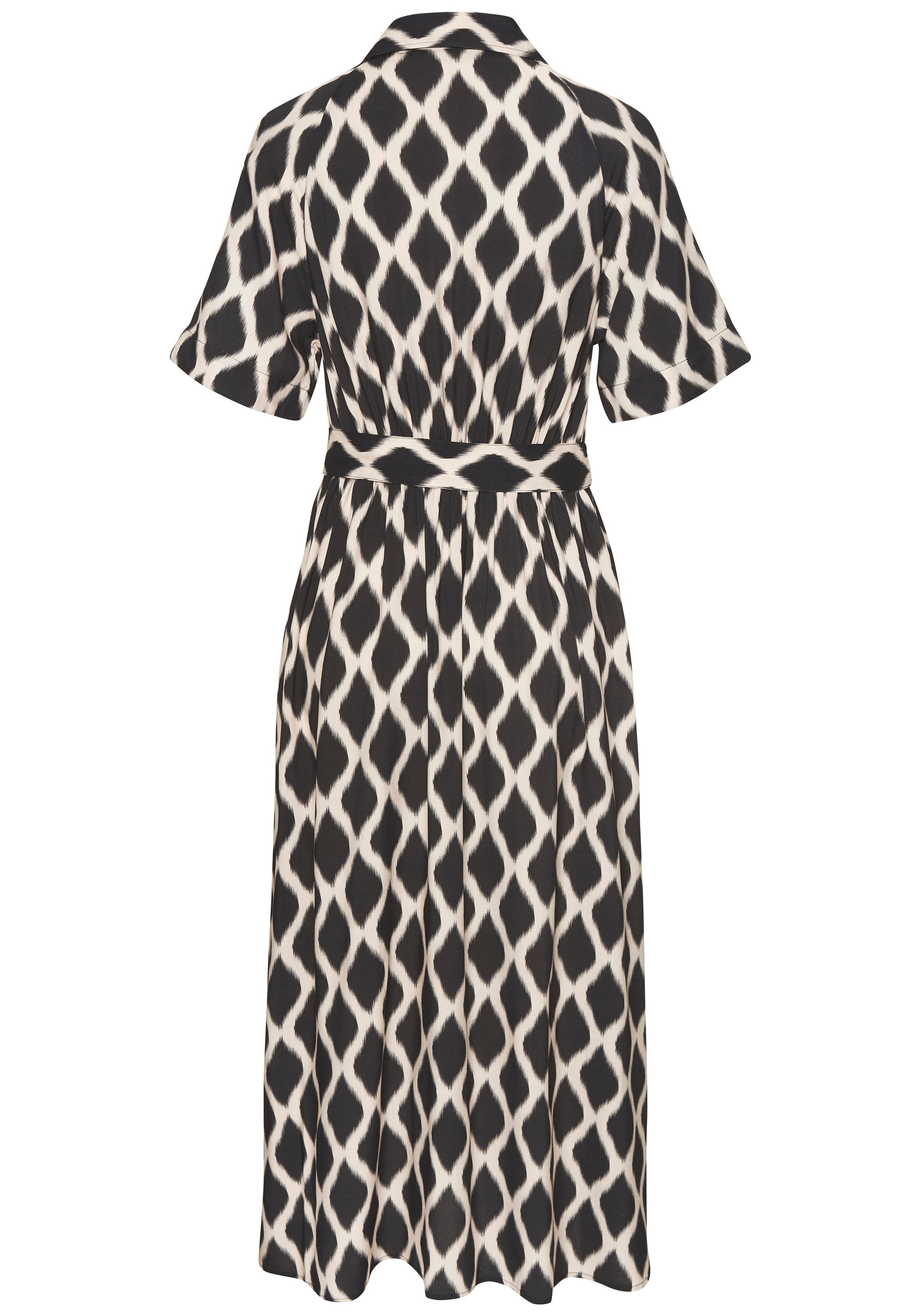 Vivance Hemdblusenkleid mit Bindegürtel, Ohne Taschen mit grafischem Muster günstig online kaufen