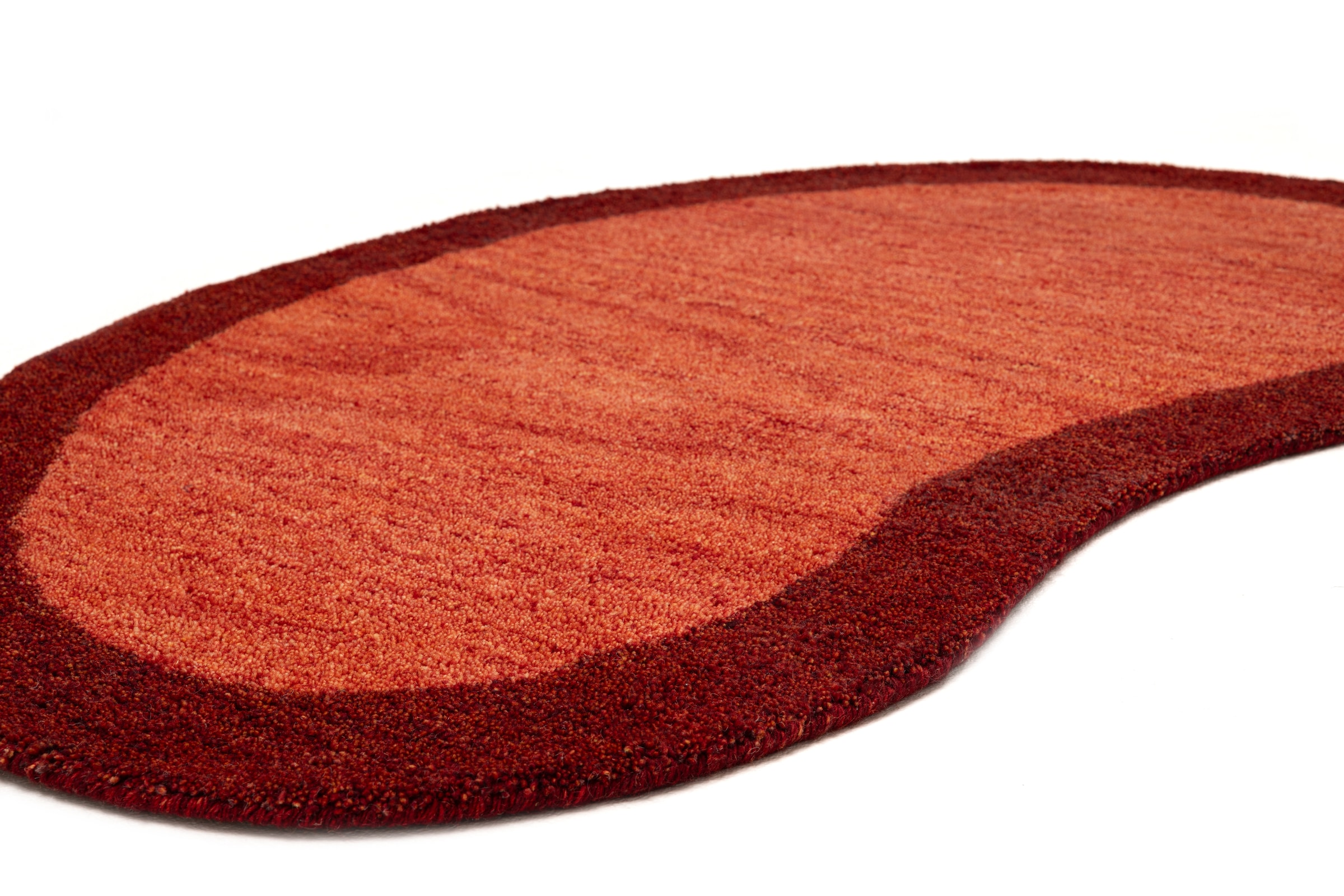 THEKO Wollteppich »Gabbeh Super, Handweb Teppich, Bordüre, reine Wolle, handgewebt«, oval, 15 mm Höhe, Schlafzimmer, Wohnzimmer, Esszimmer, auch als Läufer, eckig oder rund