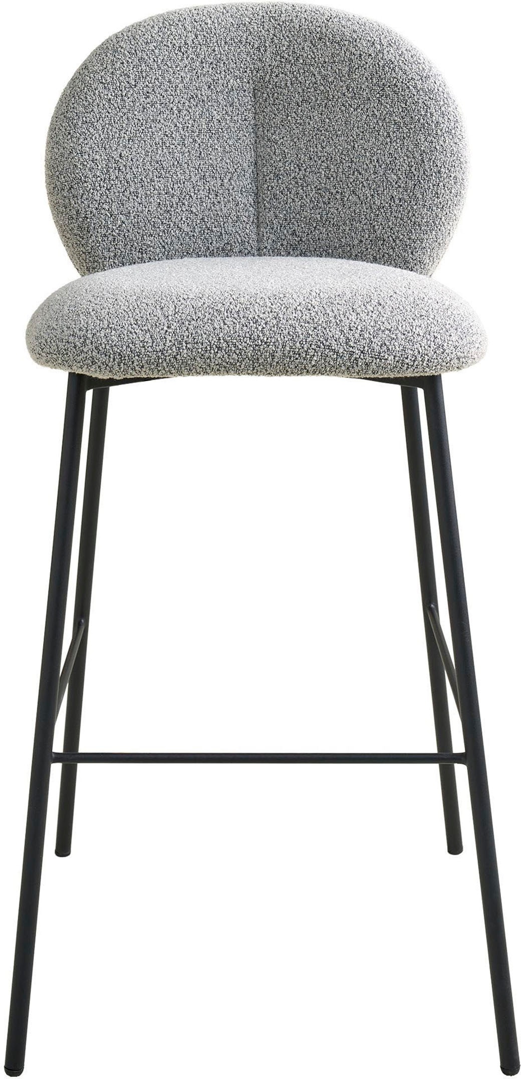 SCHÖNER WOHNEN-Kollektion 4-Fußstuhl »FORDE« (Set) 2 Stk.Bezug Bouclé, Untergestell Metall pulverbeschichtet