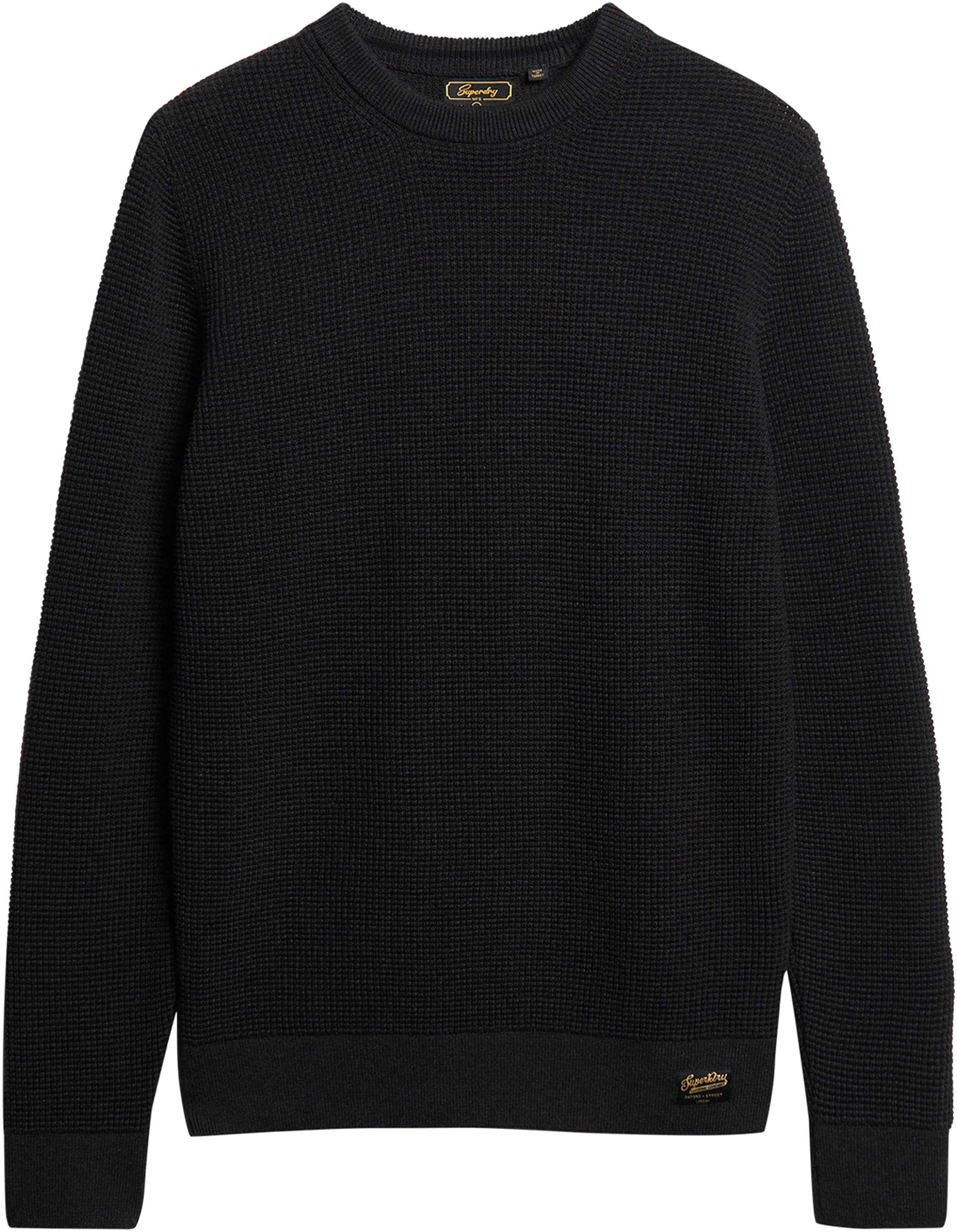 Superdry Strickpullover »TEXTURED CREW KNIT JUMPER«, mit strukturiertem Waffelstrickmuster