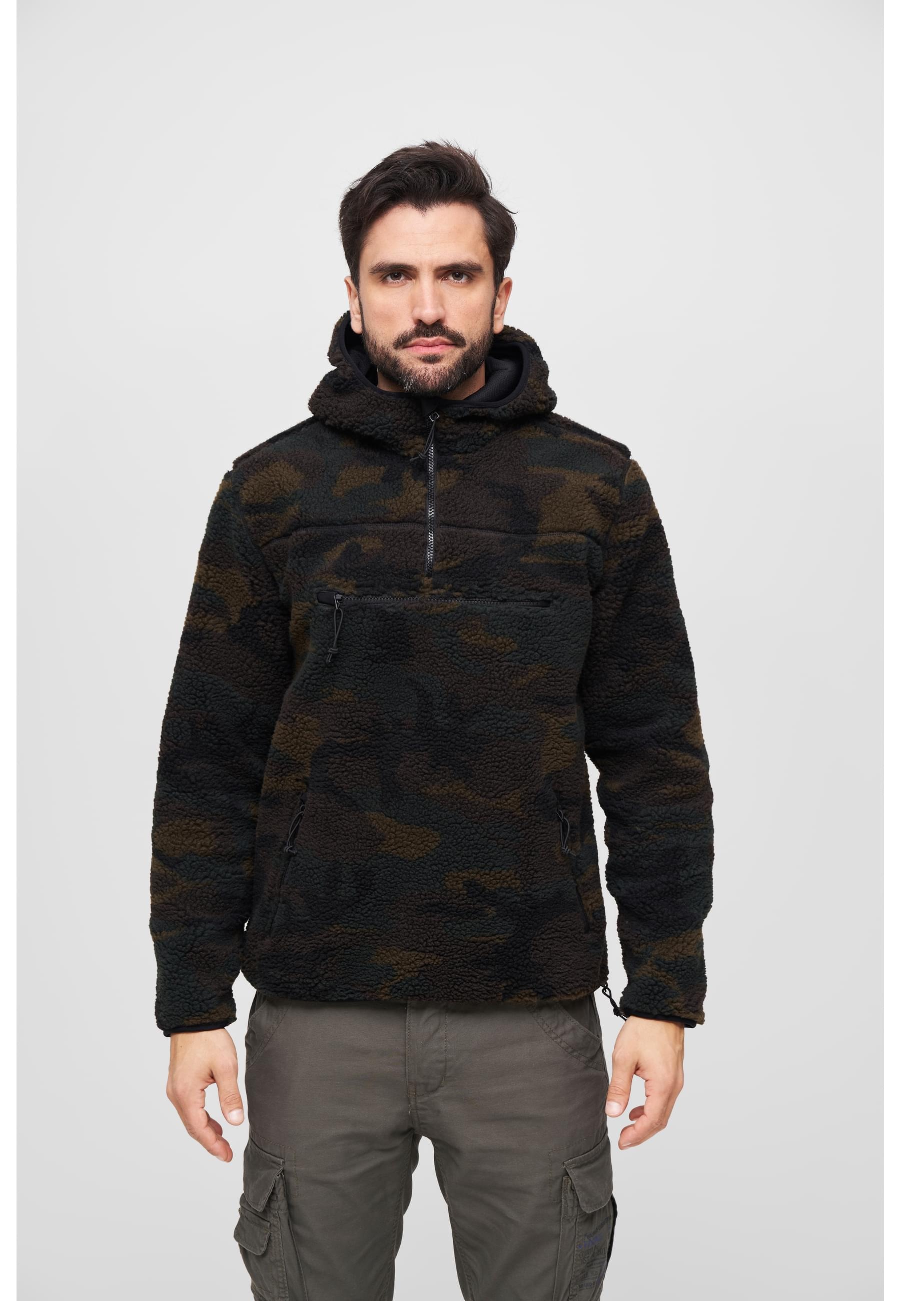 Brandit Anorak »Brandit Herren Teddyfleece Worker Pullover«, (1 St.), mit Kapuze