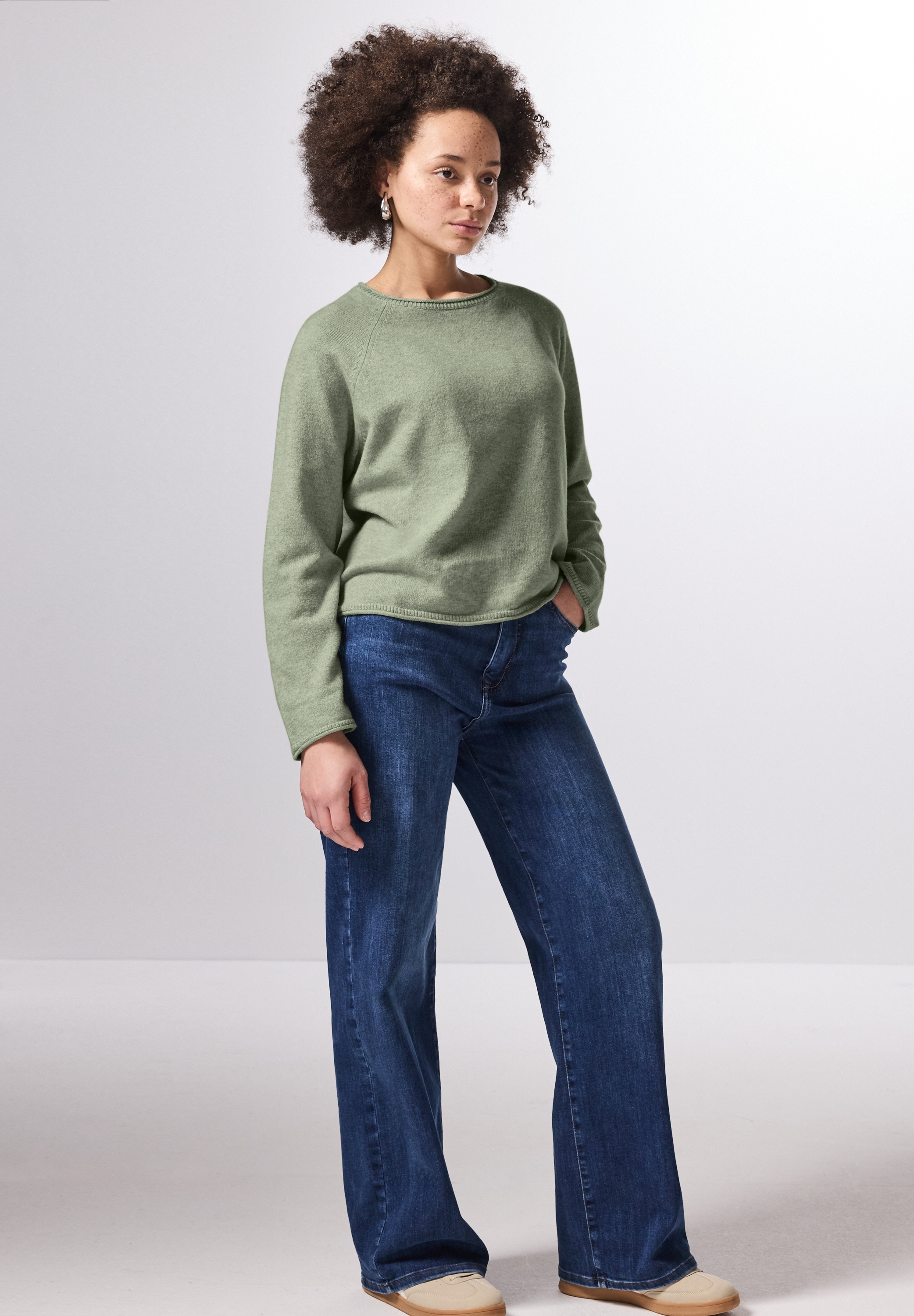 STREET ONE STUDIO Strickpullover, aus softem Materialmix