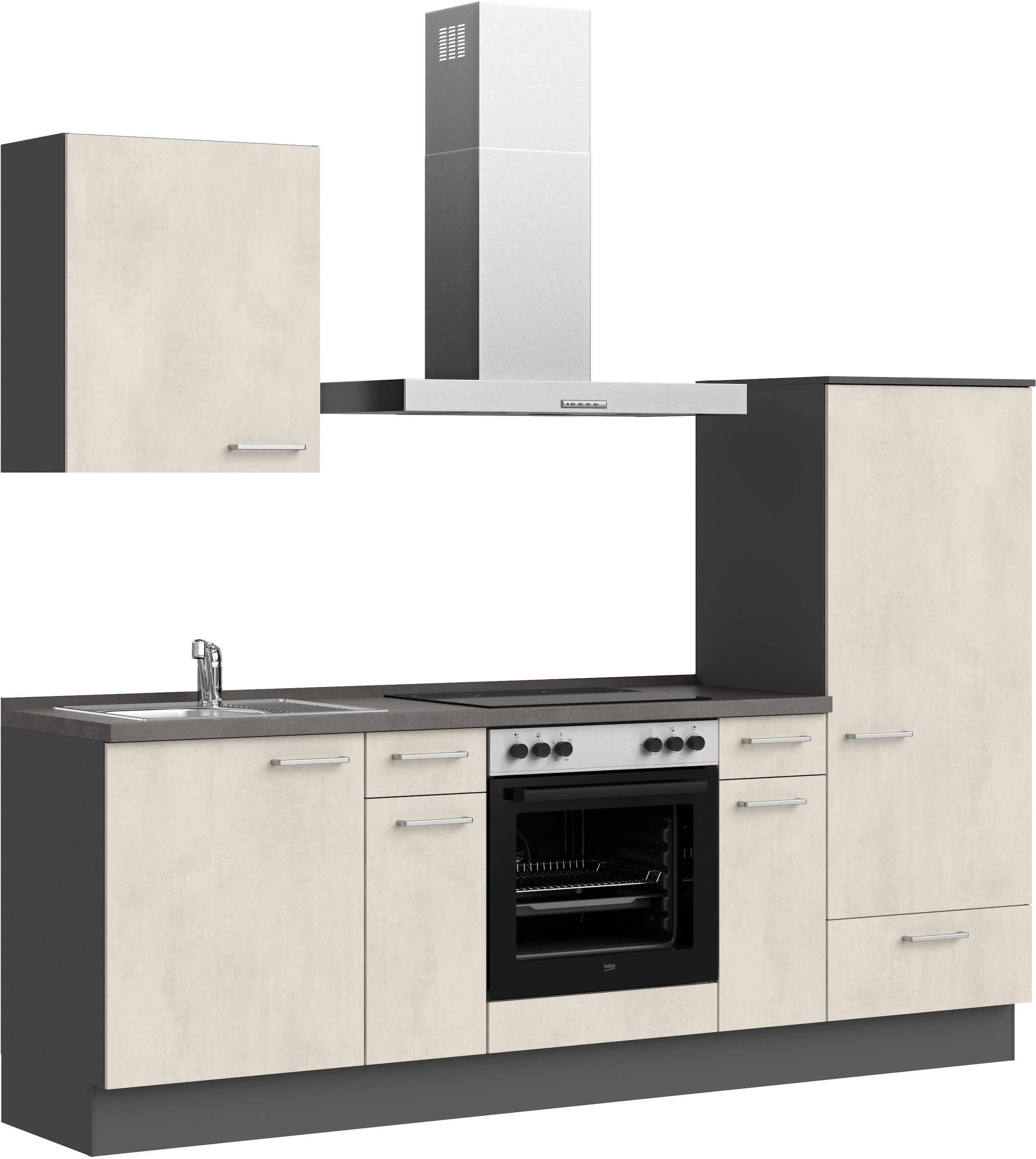 nobilia® Küchenzeile »"Riva I"«, vormontiert, Ausrichtung wählbar, Breite 240 cm, wahlw. mit E-Geräten