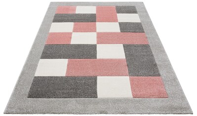 my home Teppich »Donna«, rechteckig, 14 mm Höhe, Karo-Muster, mit Bordüre &... kaufen