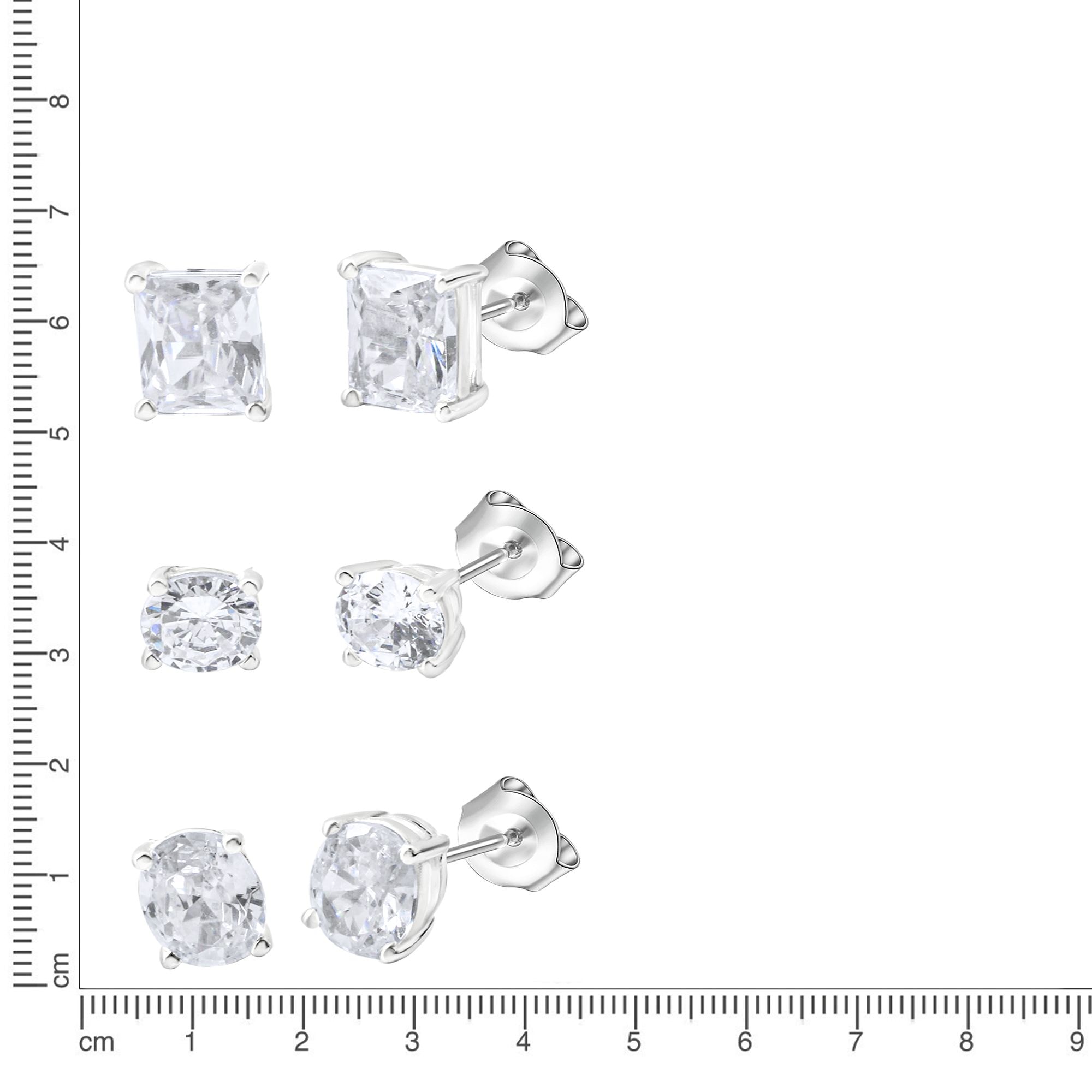 CELESTA Paar Ohrstecker »925 Sterling Silber rhodiniert Zirkonia«