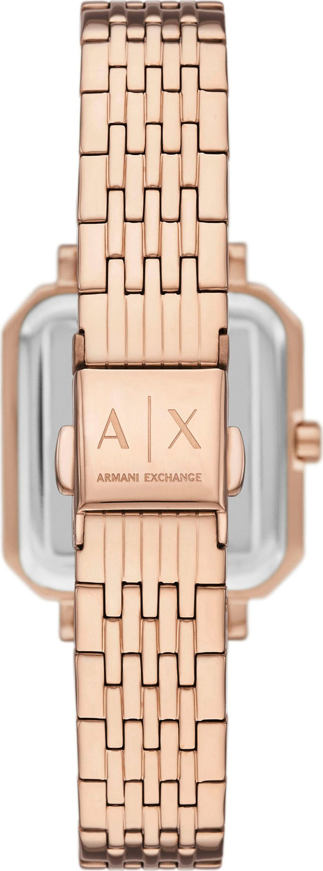ARMANI EXCHANGE Quarzuhr, (Set, 2 tlg., mit Armband), Armbanduhr, Damenuhr, Edelstahlarmband, Ideal auch als Geschenk