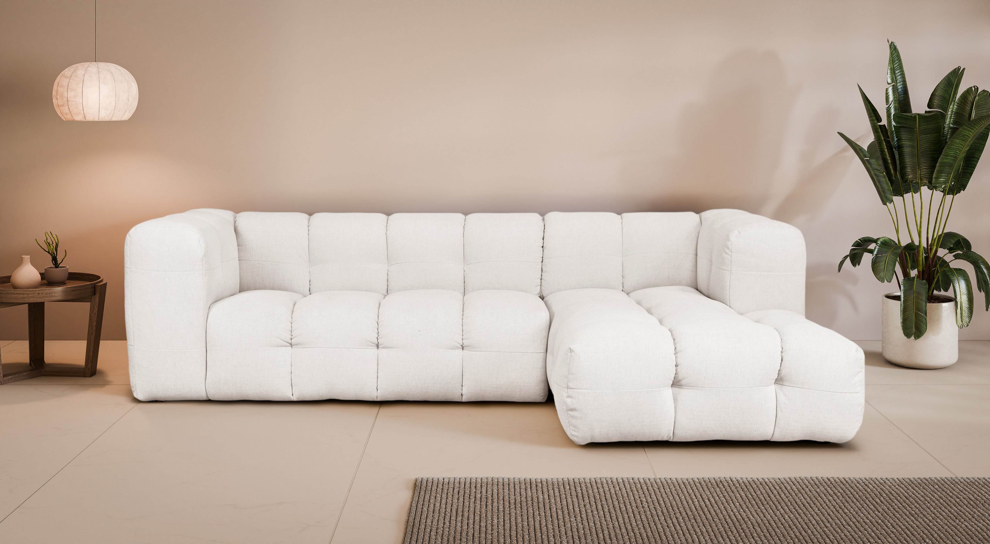 LeGer Home by Lena Gercke Ecksofa "TALISHA L-Form Designersofa, moderne Steppung, B/T/H: 276/178/75 cm" aufwendig gepolstert, hoher Sitzkomfort