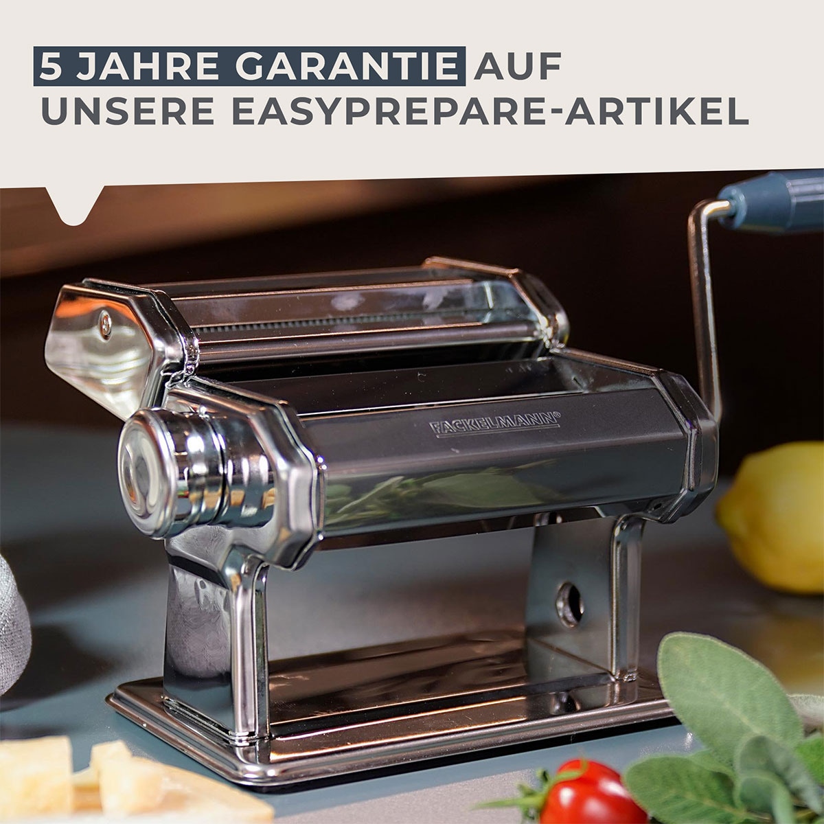 FACKELMANN Nudelmaschine »#easyprepare, Maschine für leckere Pasta« Aufsätze für Lasagneblätter, Tagliatelle & Spaghetti