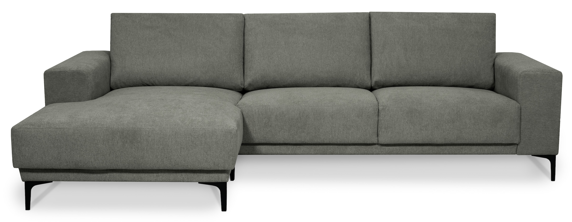 Places of Style Ecksofa »Xander, L-Form,«, Breite 280 cm, Soft-Touch Chenille, schwarze Metallfüßen