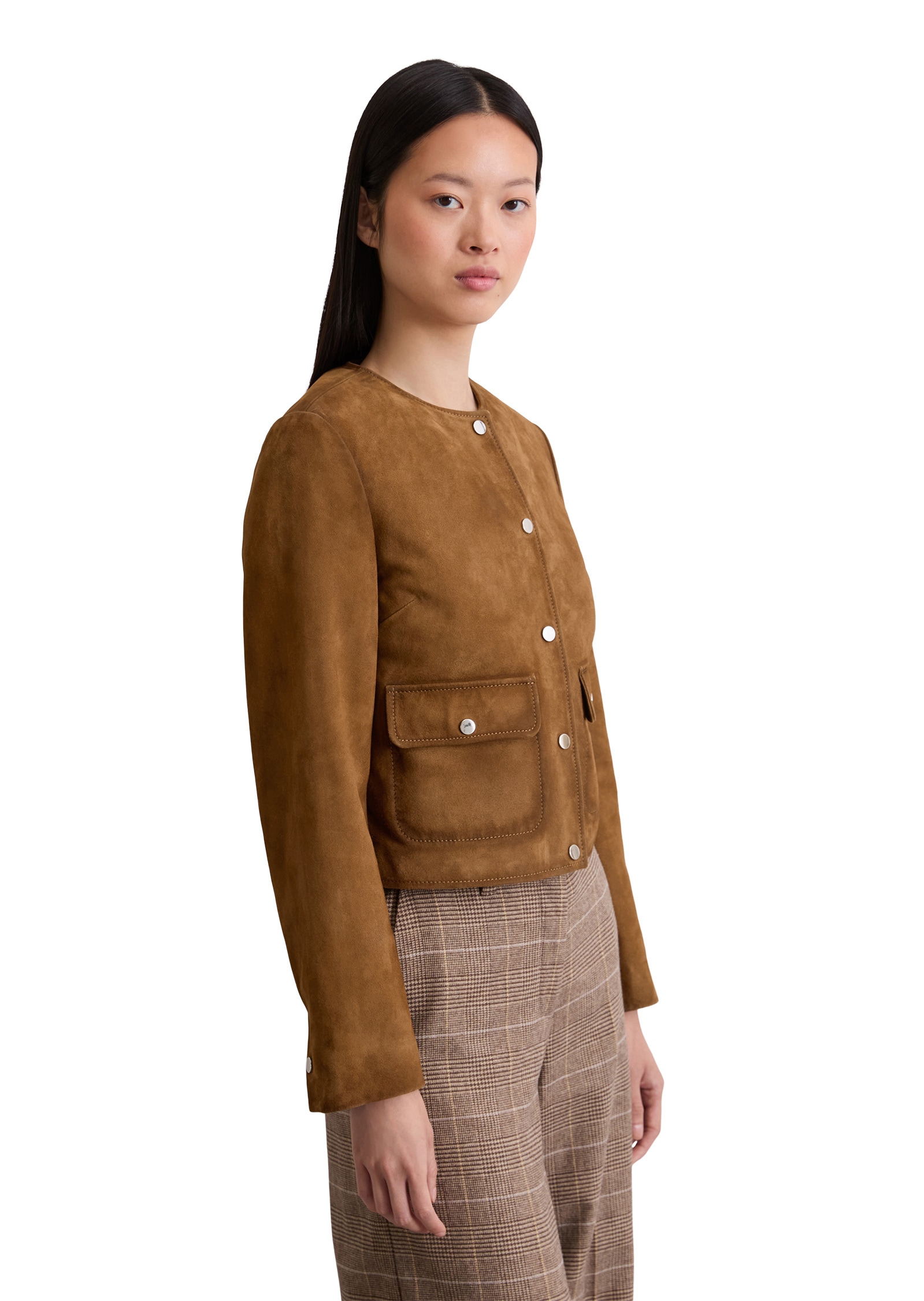 Marc O'Polo Lederjacke »aus softem Ziegen-Veloursleder«