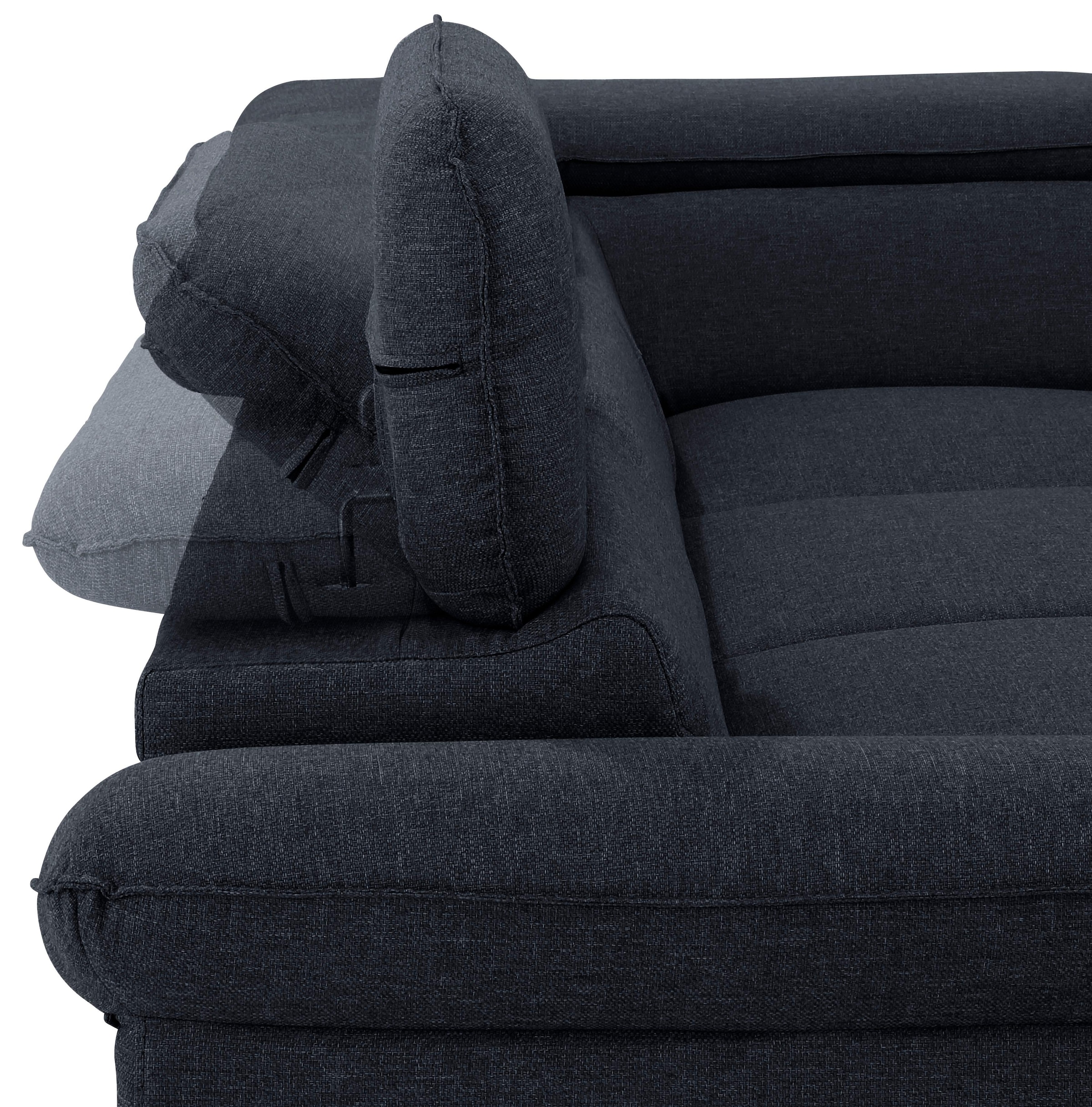 Home affaire Ecksofa »Pilot L-Form«, mit Kopfteilverstellung, wahlweise mit Bettfunktion & Bettkasten