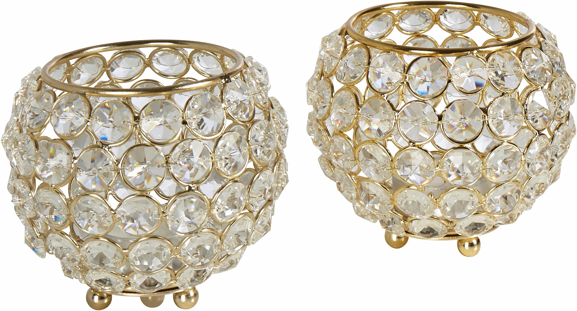 Home affaire Teelichthalter "Kristall" günstig online kaufen